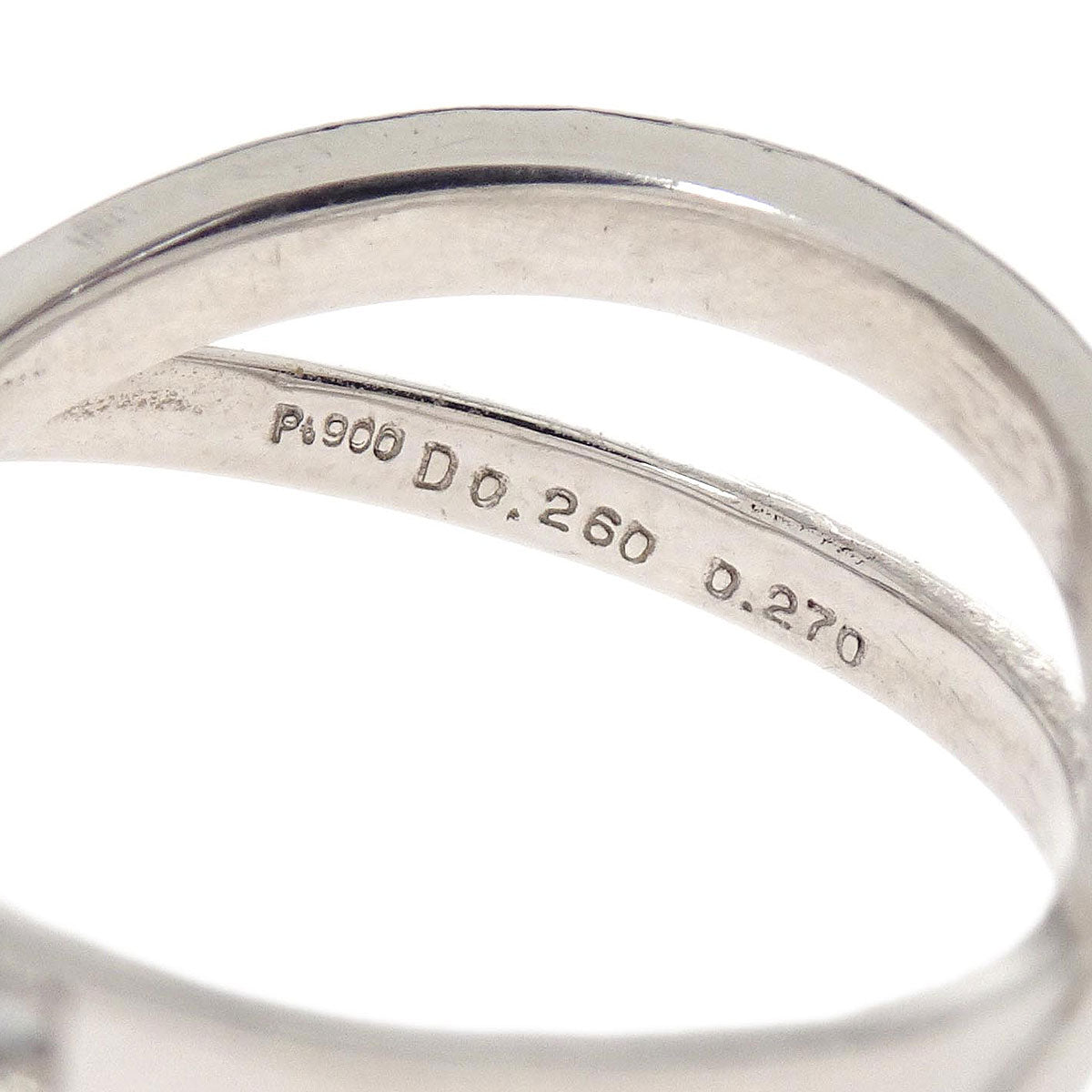 Ring Pt900 Diamond Silver #50 Jewelry