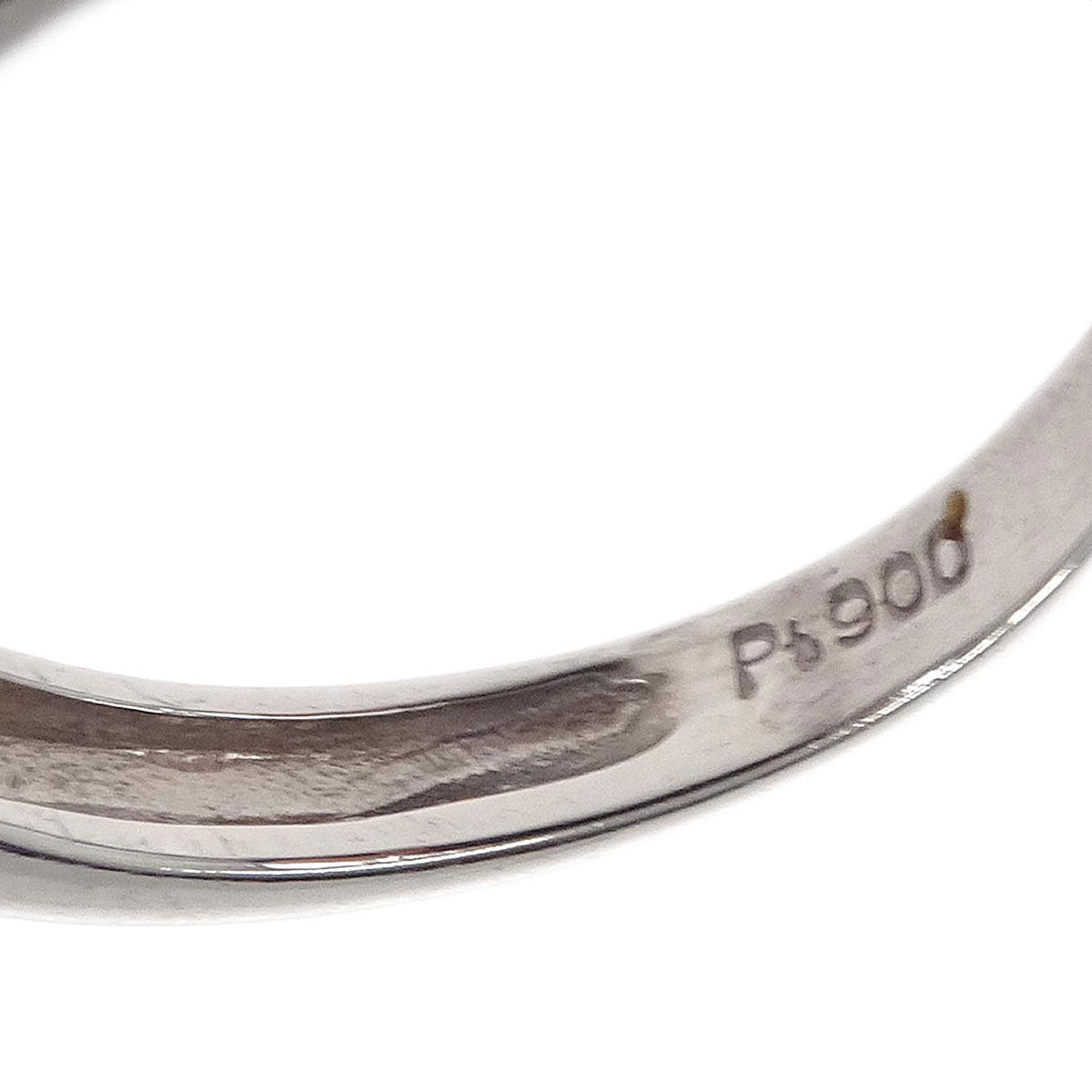 Ring Pt900 Aquamarine Diamond Silver #50 Jewelry