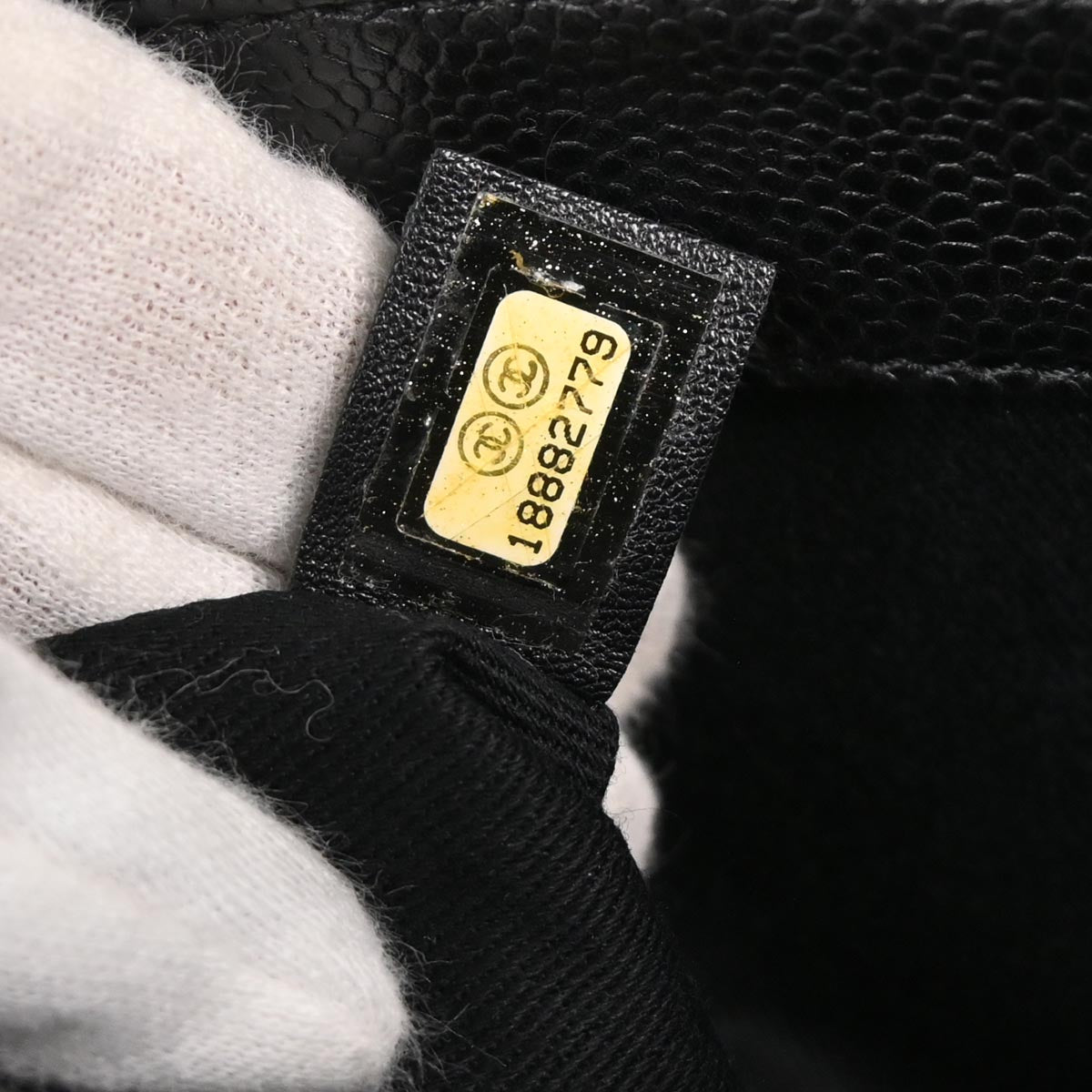 Chanel 2013-2014 Black Caviar Skin Timeless CC Chain Tote Bag