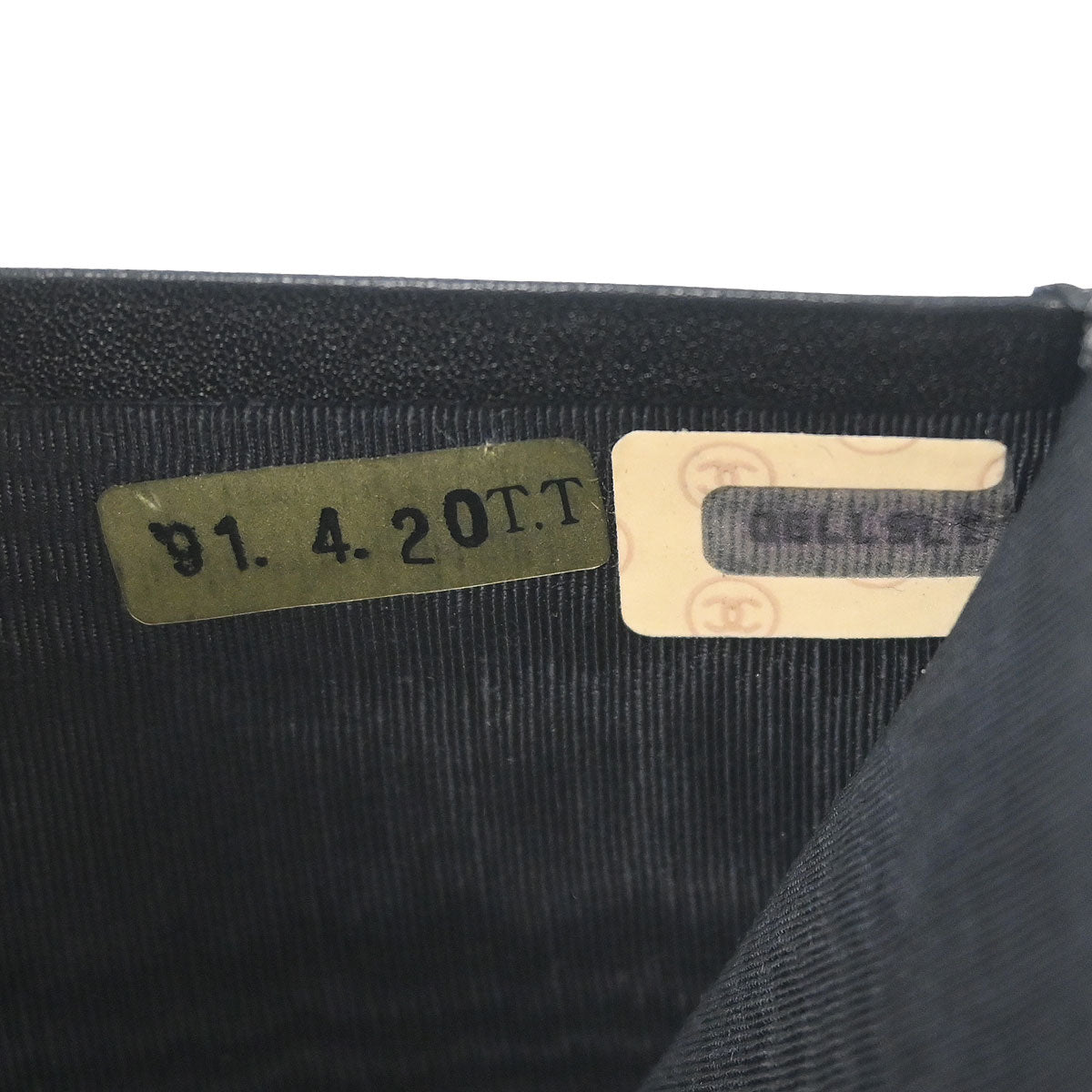 Chanel 1989-1991 Black Lambskin Bicolore Wallet