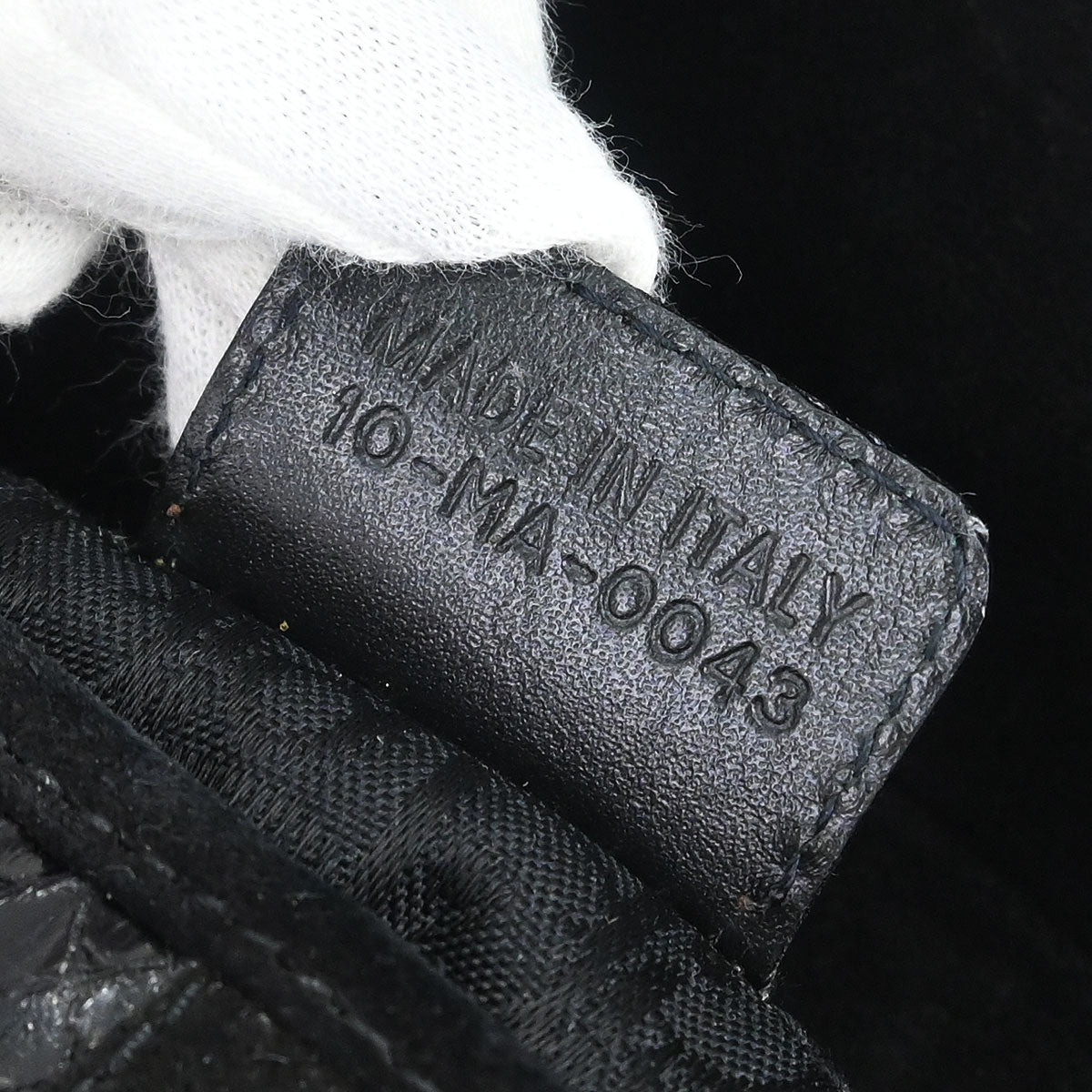 Christian Dior * Black Python Saddle Handbag