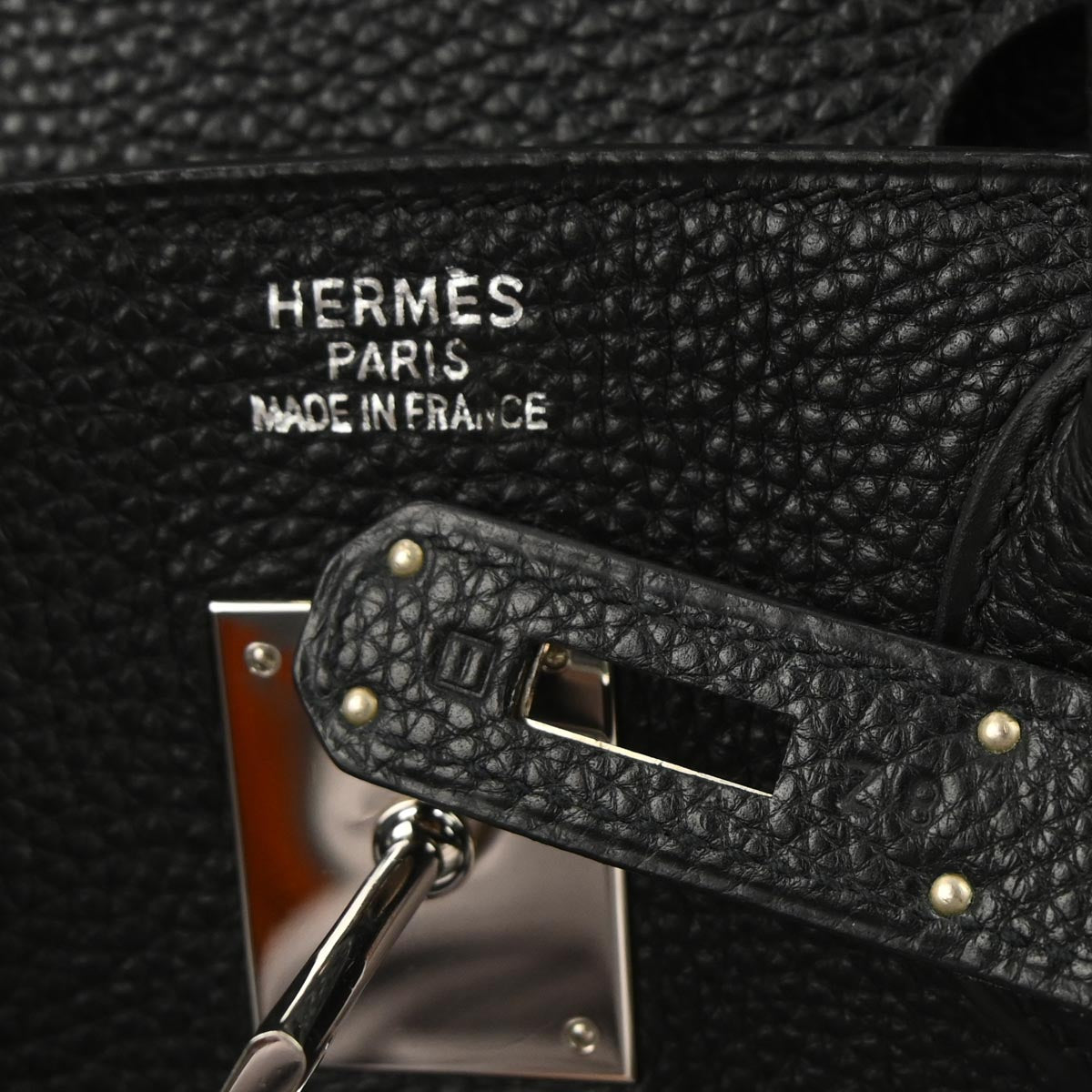 Hermes Black Togo Haut a Courroies 32 Handbag