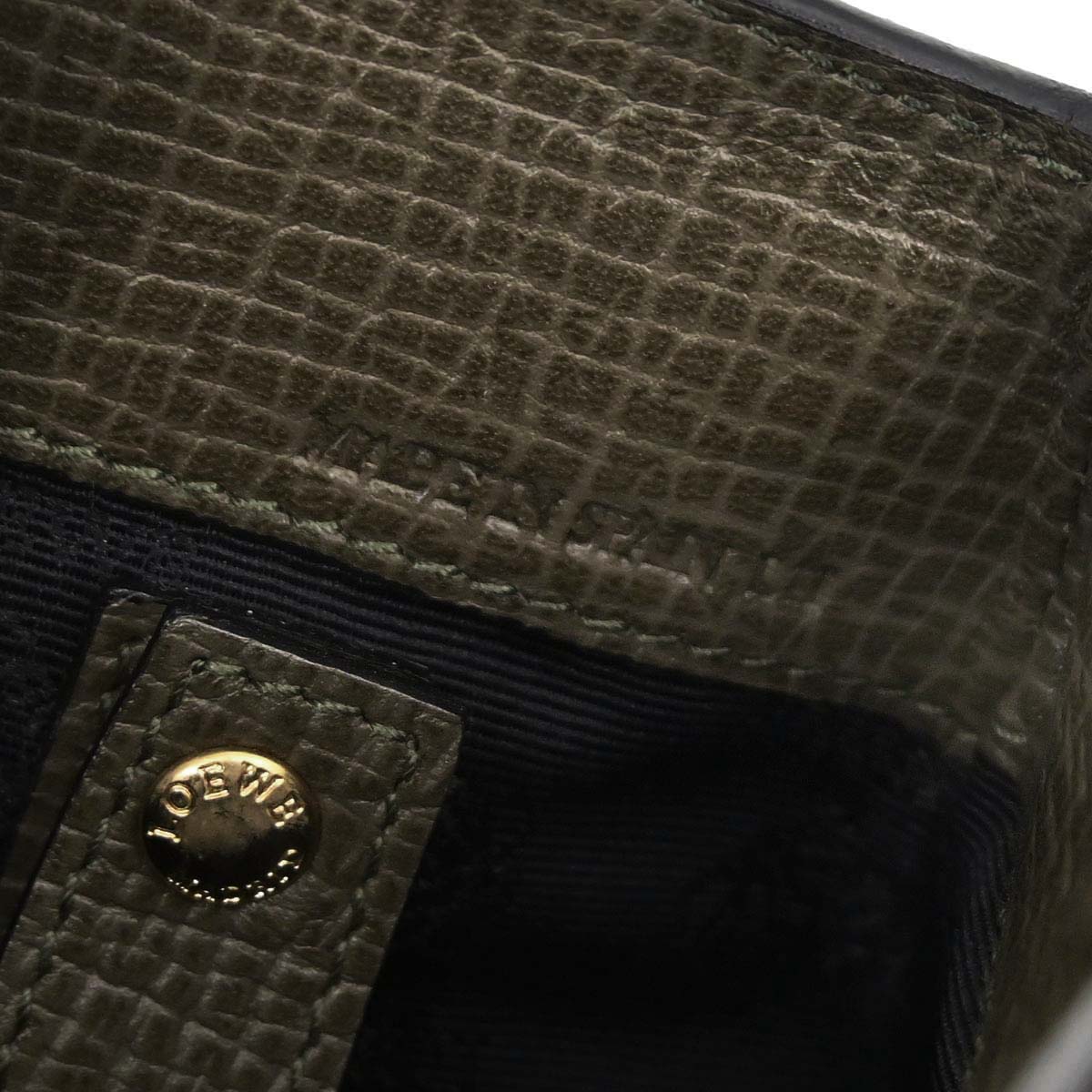 Loewe Khaki Leather 2way Shoulder Handbag