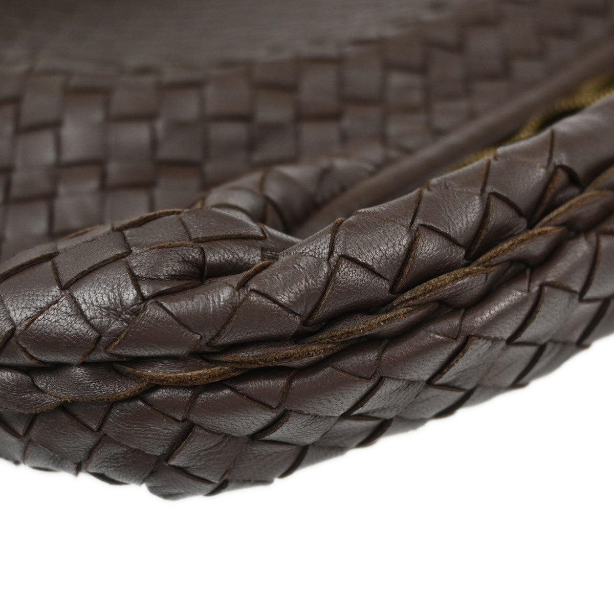 Bottega Veneta Brown Lambskin Intrecciato Hobo Handbag