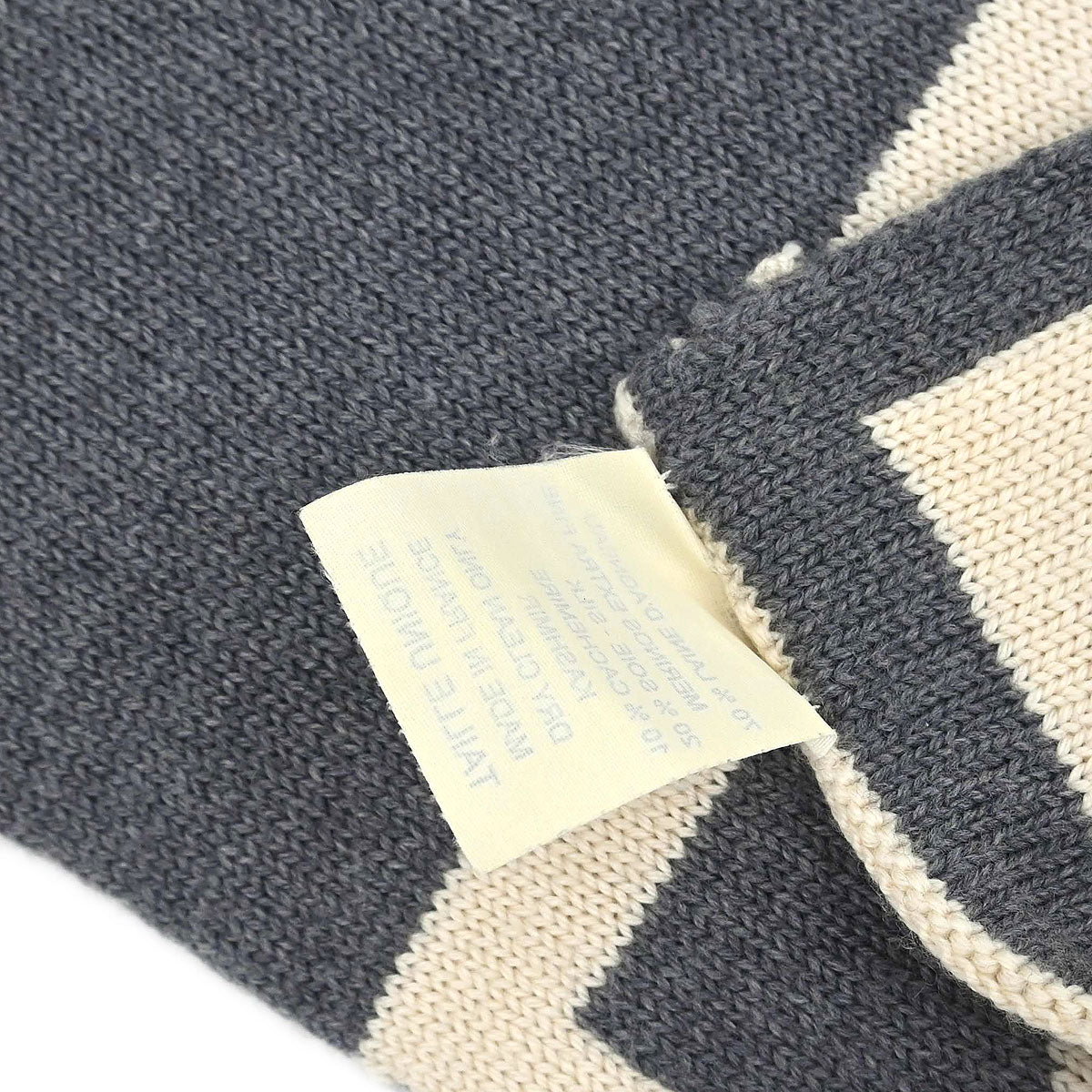 Chanel Sport Line Scarf Shawl White Gray Small Good