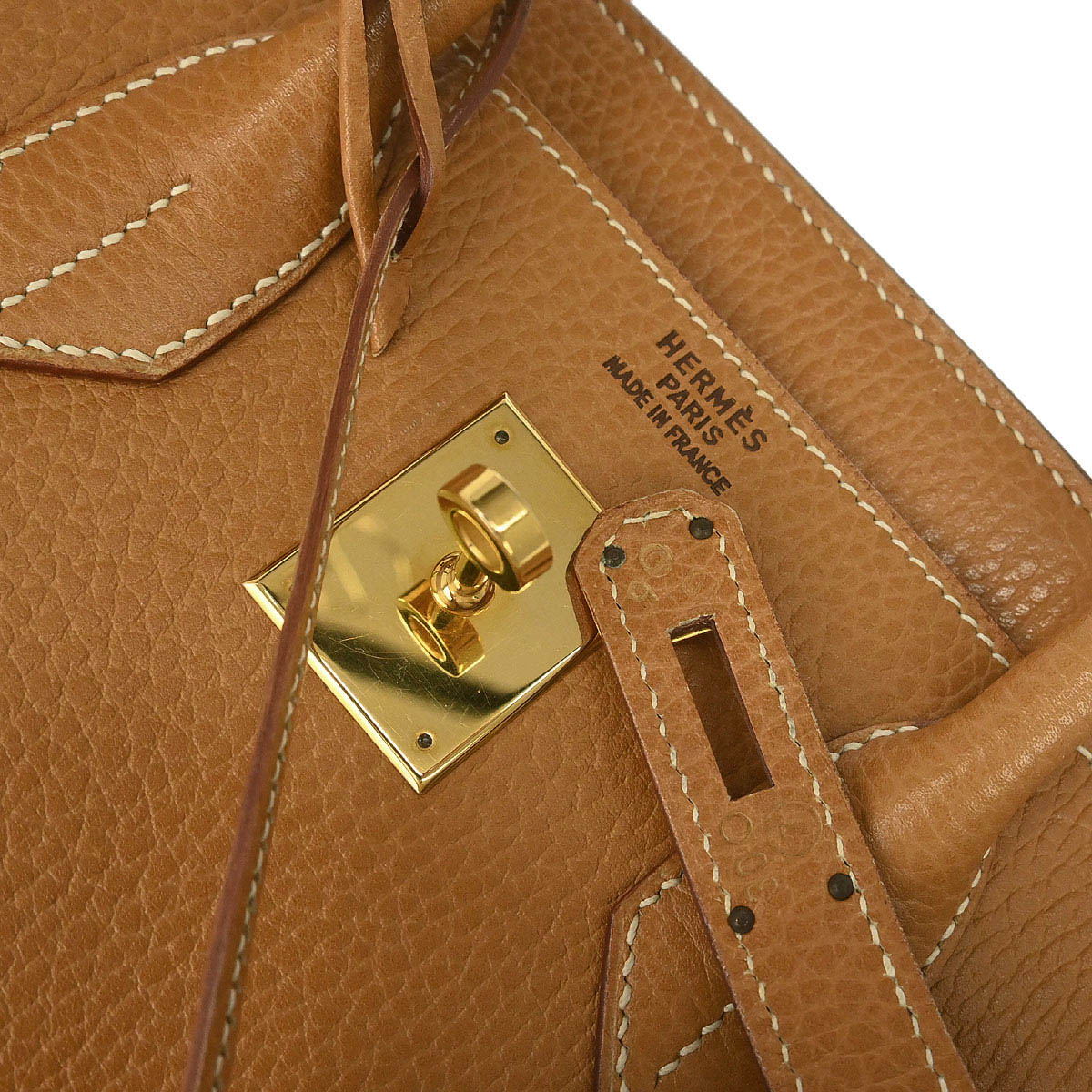 Hermes Natural Sable Ardennes Haut a Courroies 32 Handbag