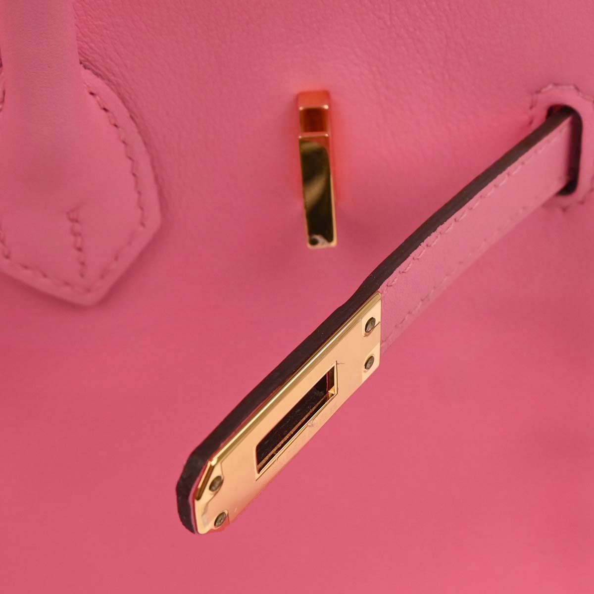 Hermes Rose Azalee Swift Birkin 25 Handbag