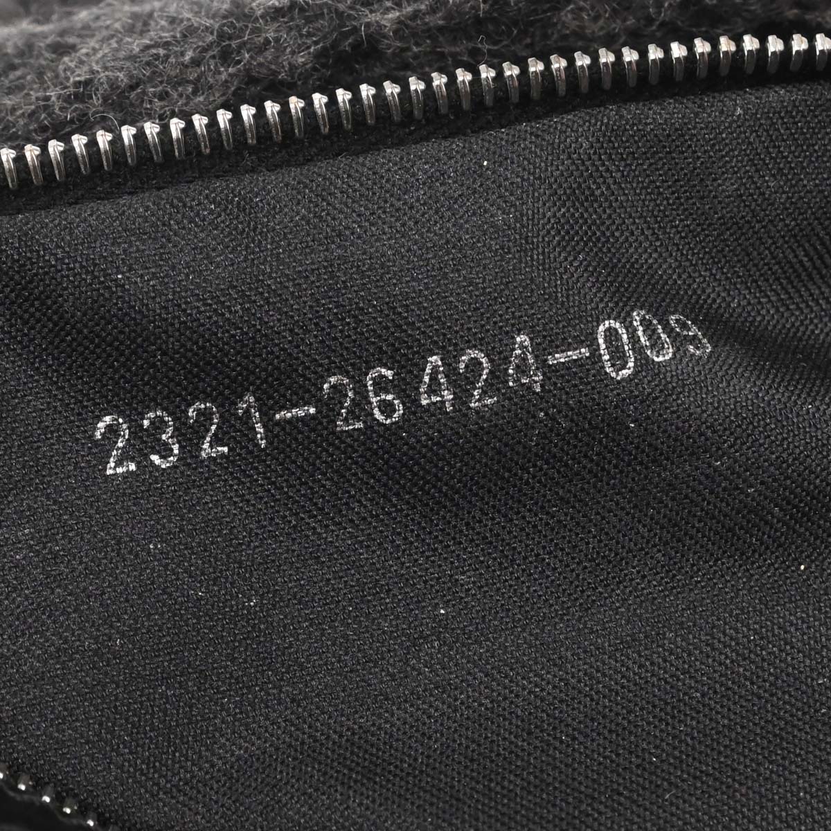 Fendi Black Gray Cashmere Baguette Handbag