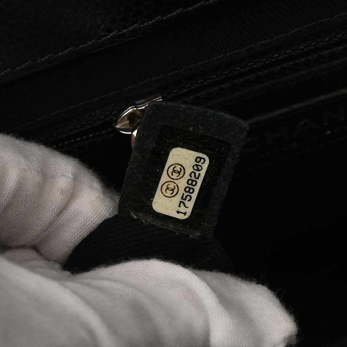 Chanel Black Caviar Skin Chain Tote Bag