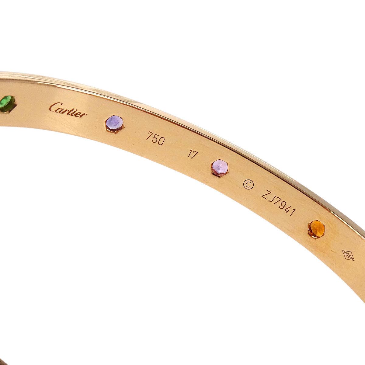 Cartier Love Bracelet Bangle Sapphire Garnet ZJ7941 750 #17 Jewelry