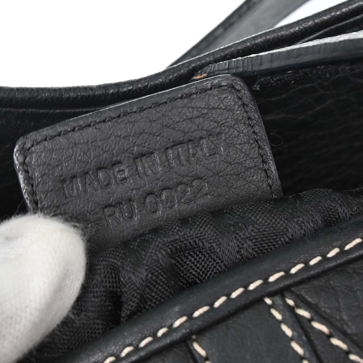 Christian Dior Black Leather Saddle Handbag
