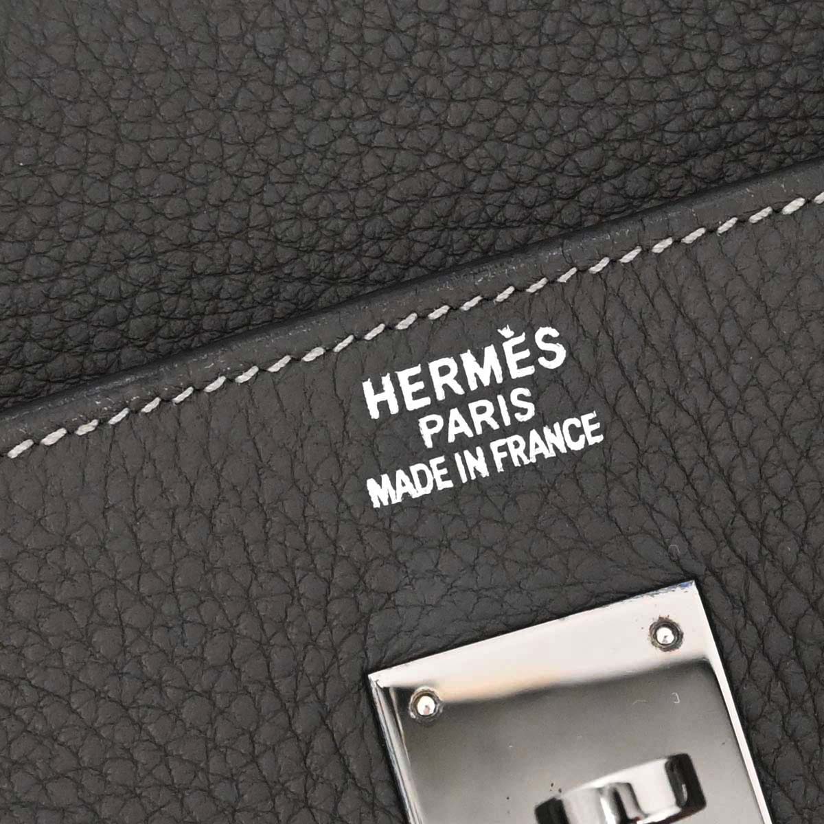 Hermes Graphite Taurillon Clemence Birkin 40 Handbag