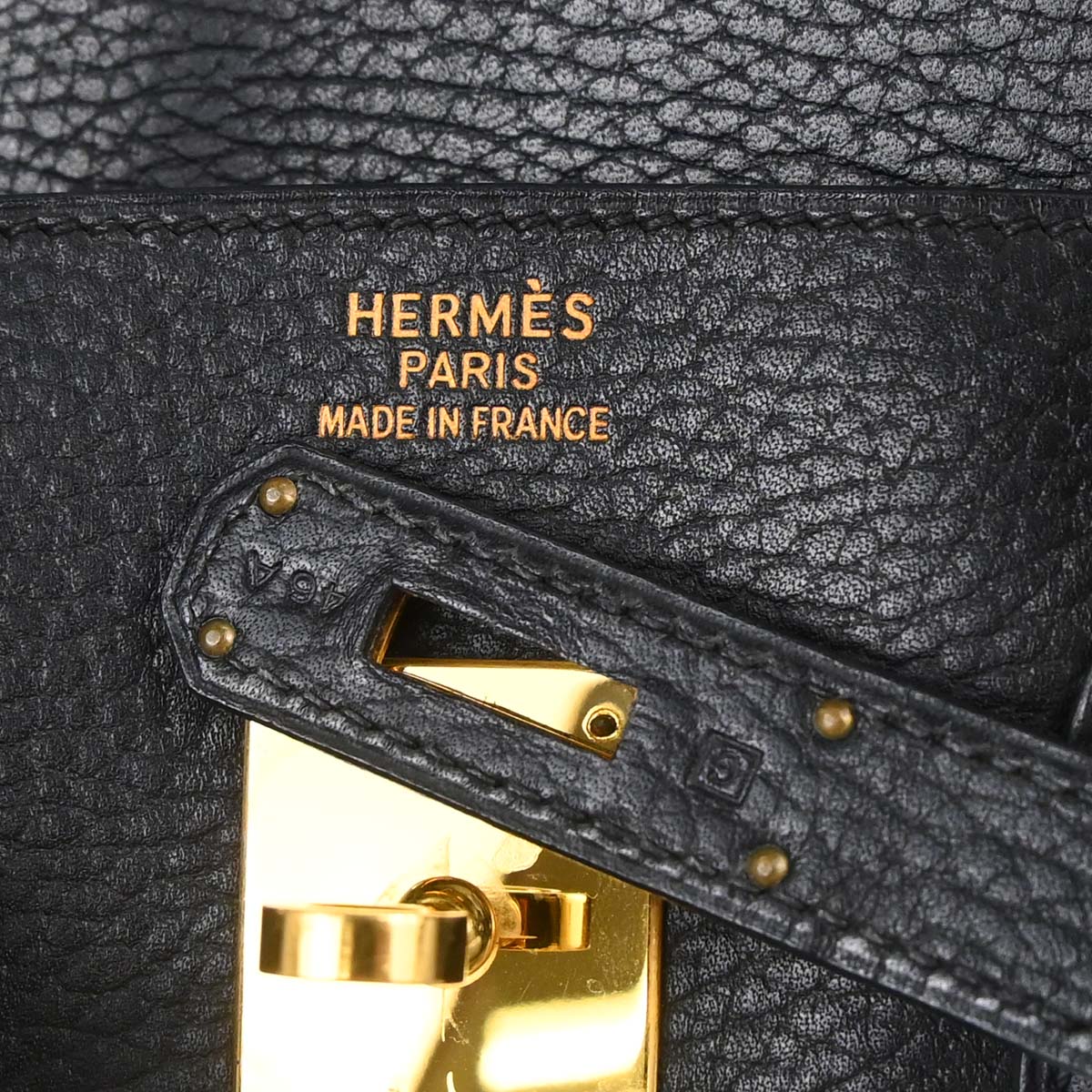 Hermes Black Ardennes Birkin 35 Handbag