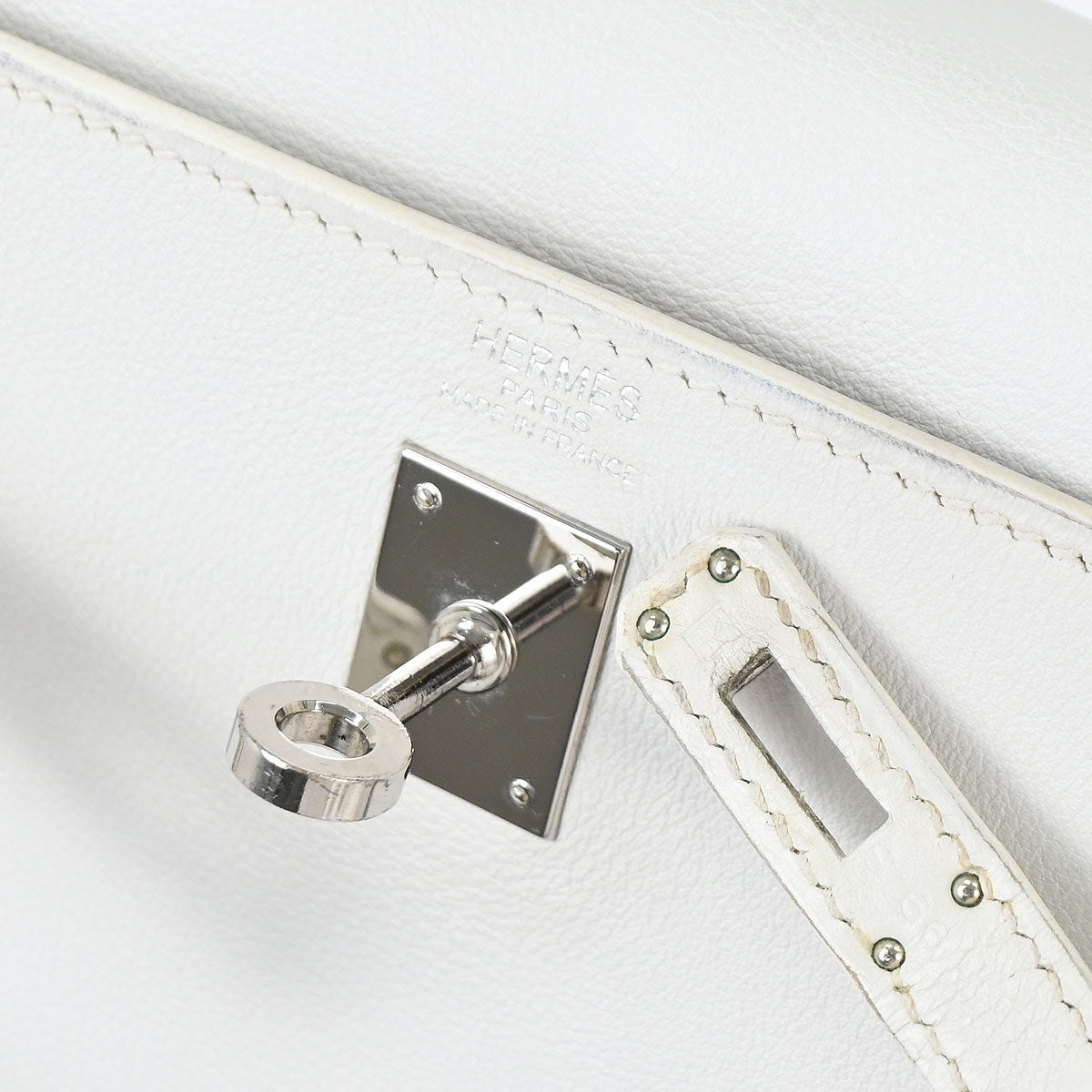 Hermes White Swift Kelly 25 Retourne 2way Shoulder Handbag