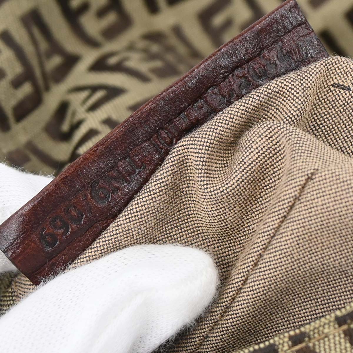 Fendi Beige Zucchino Shoulder Bag