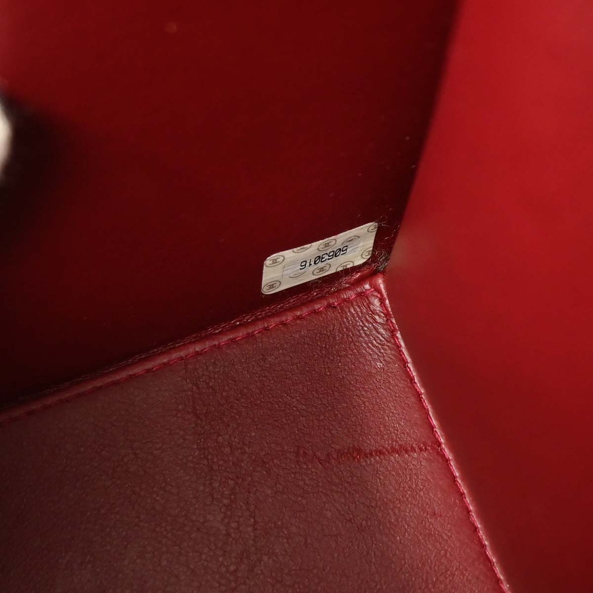 Chanel Red Caviar Skin Jumbo Classic Flap Shoulder Bag