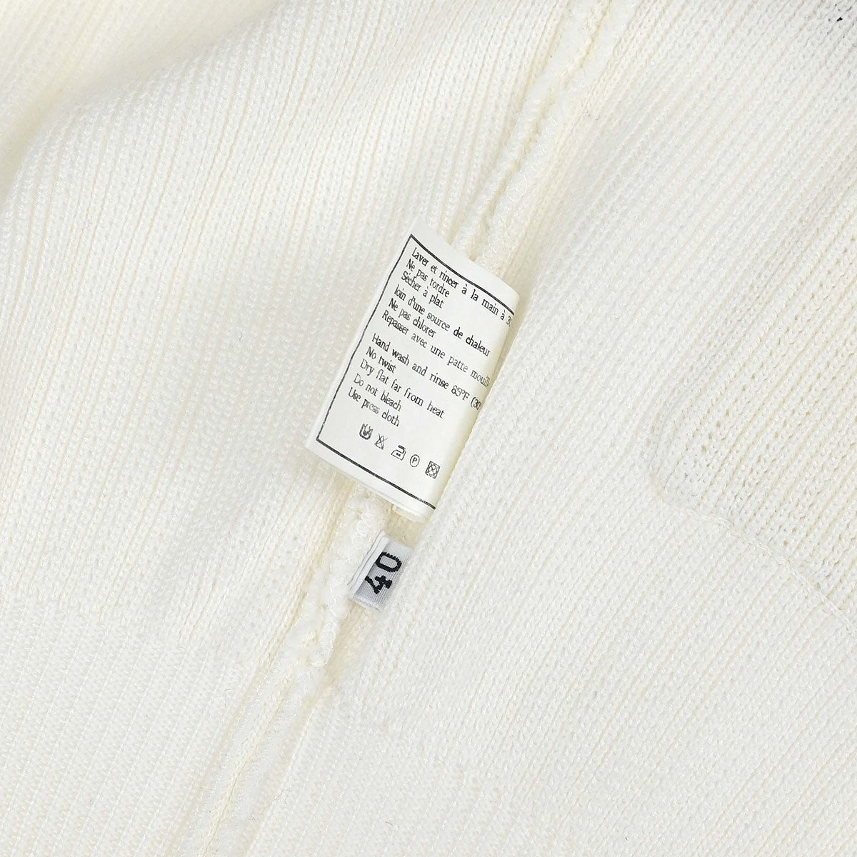 Chanel 1996 Short Sleeve Cardigan White #40