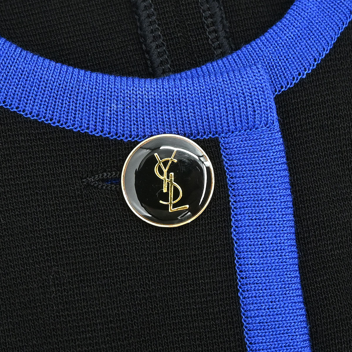 Yves Saint Laurent Cardigan Black Blue #L