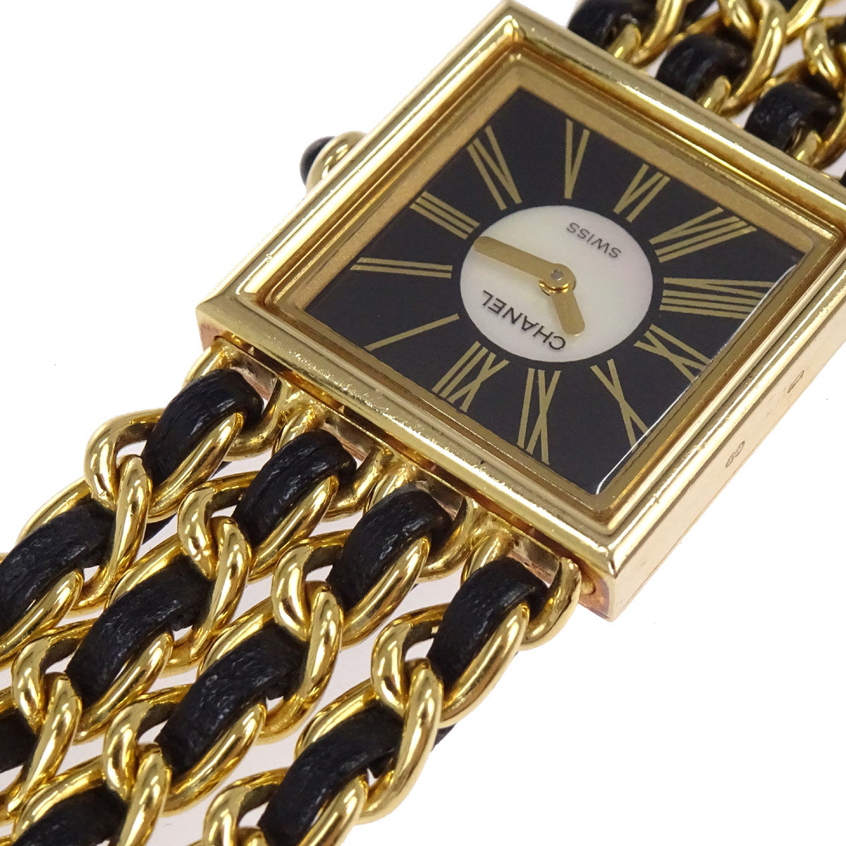 Chanel Mademoiselle Watch 22mm Quartz Leather 18KYG