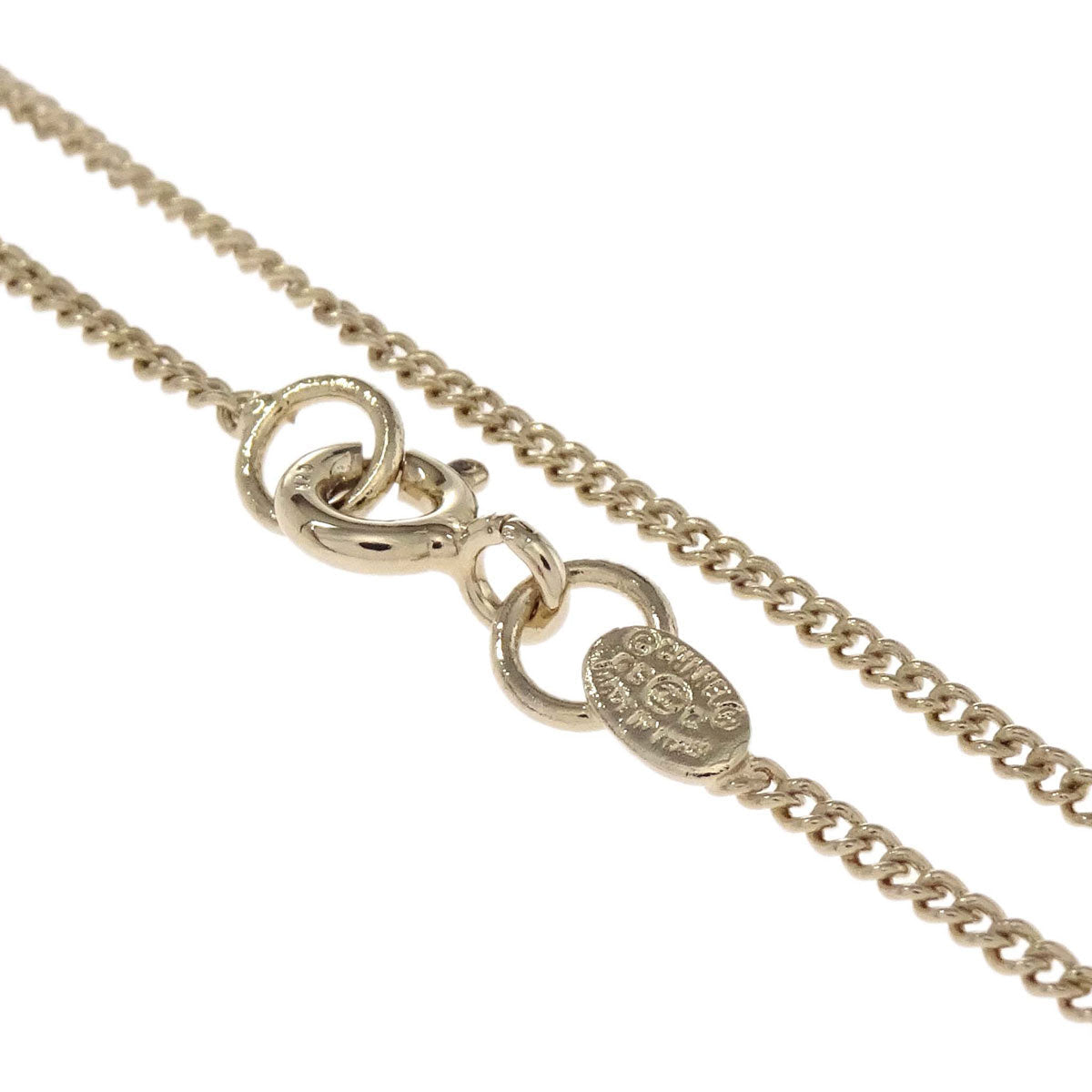 Chanel Gold Eiffel Tower CC Pendant Necklace 05C