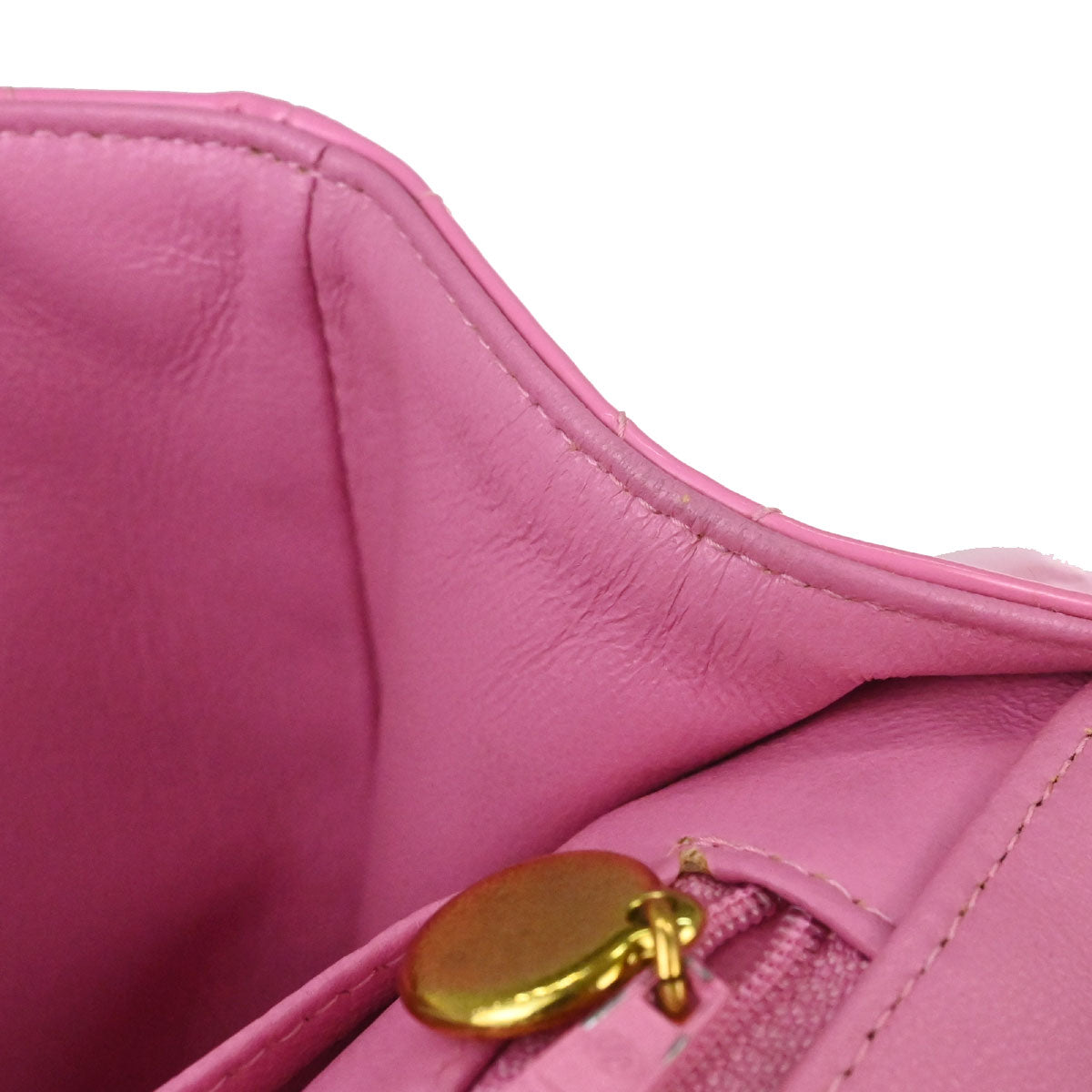 Chanel 1994-1996 Pink Patent Leather Maxi Classic Flap Shoulder Bag