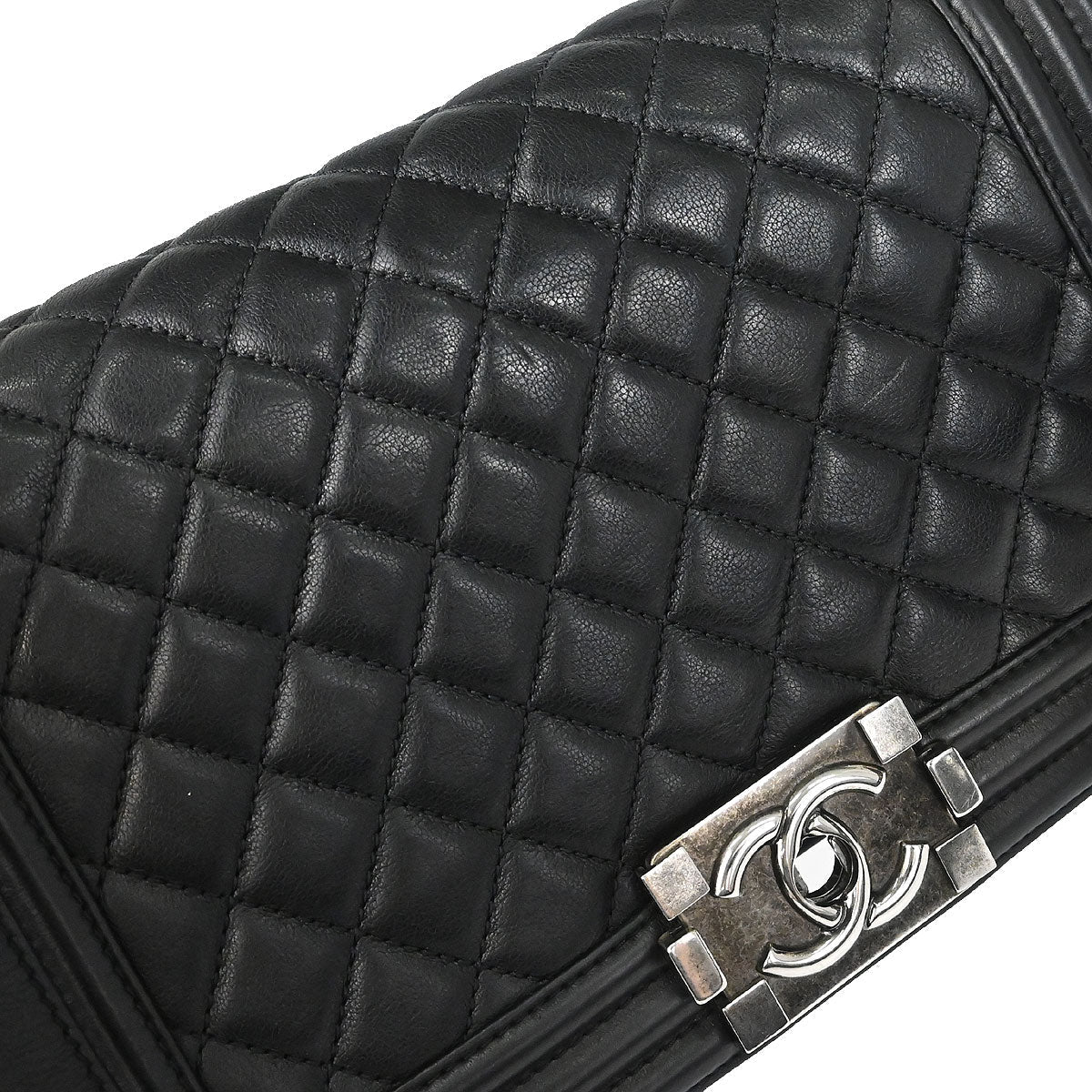 Boy Chanel 2012-2013 Black Lambskin Medium Shoulder Bag