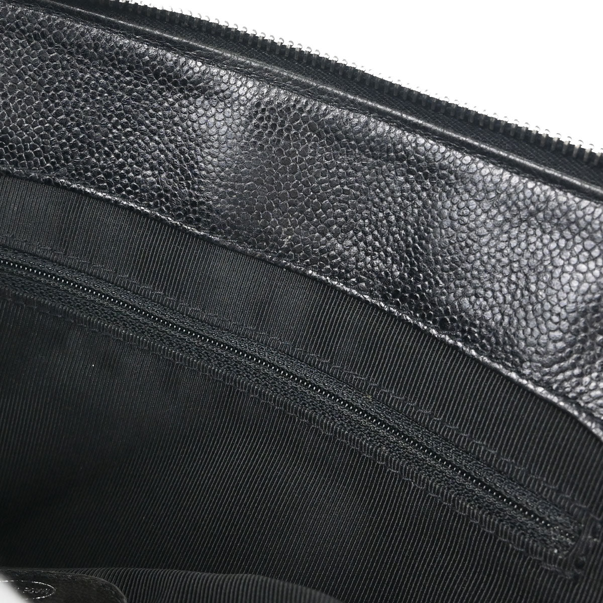 Chanel 1996-1997 Black Caviar Skin Shoulder Bag