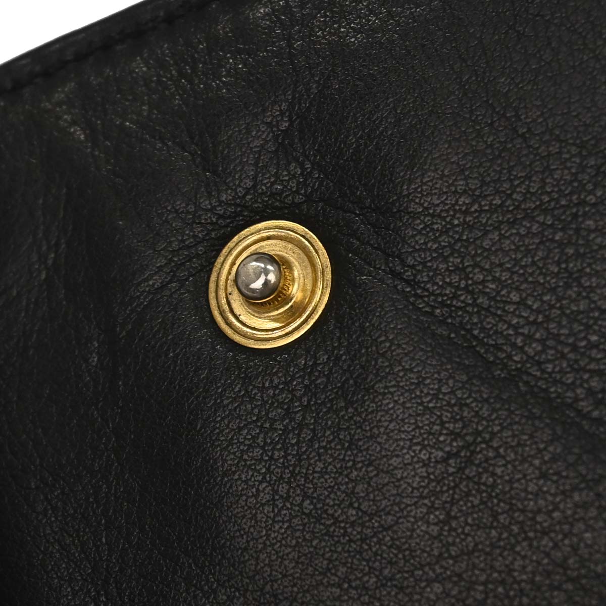Chanel 1996-1997 Black Caviar Skin Chain Shoulder Bag Pochette Phone Case