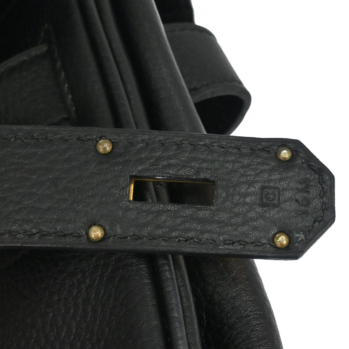 Hermes Black Ardennes Haut a Courroies 50 Handbag