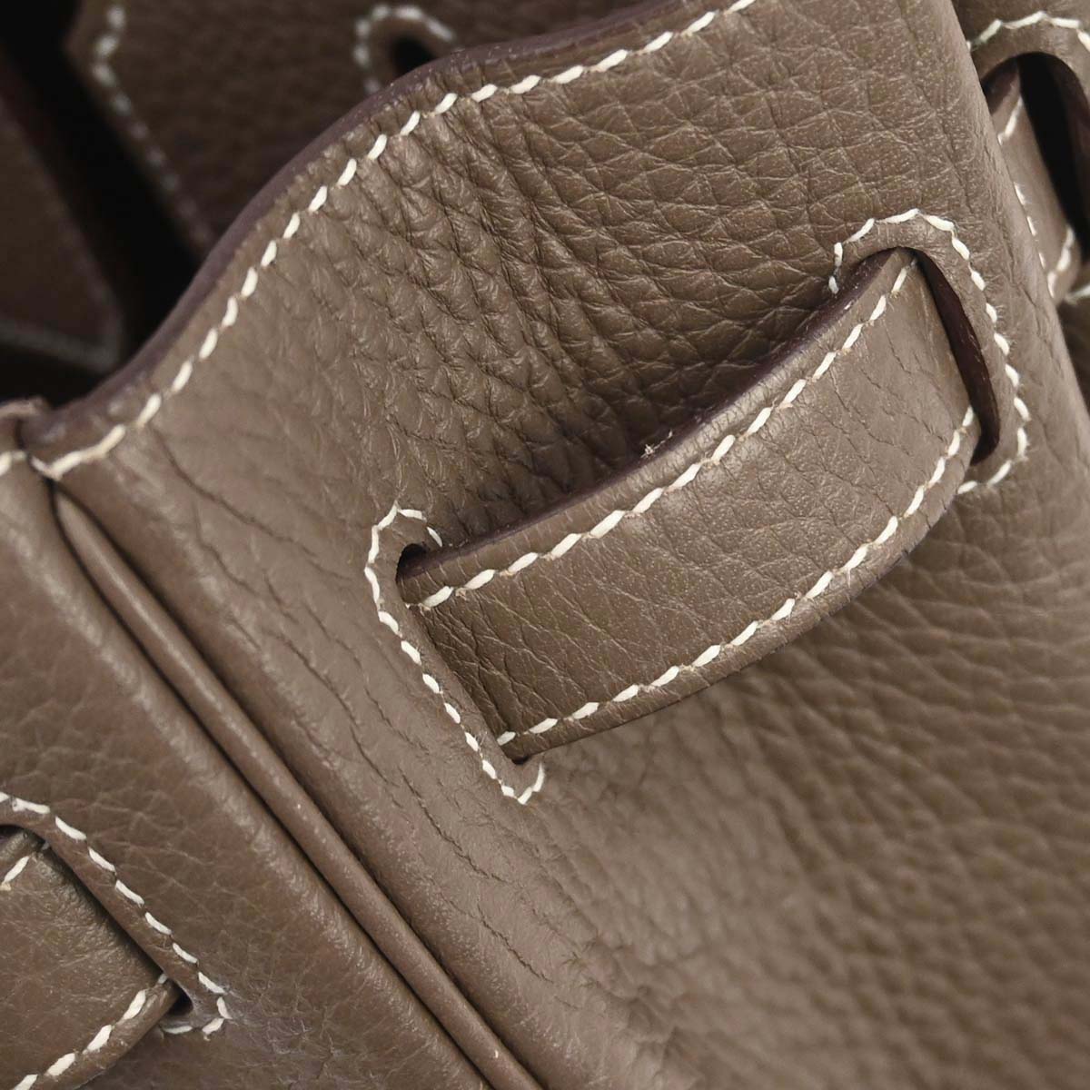 Hermes 2015 Etoupe Gray Taurillon Clemence Birkin 30 Handbag