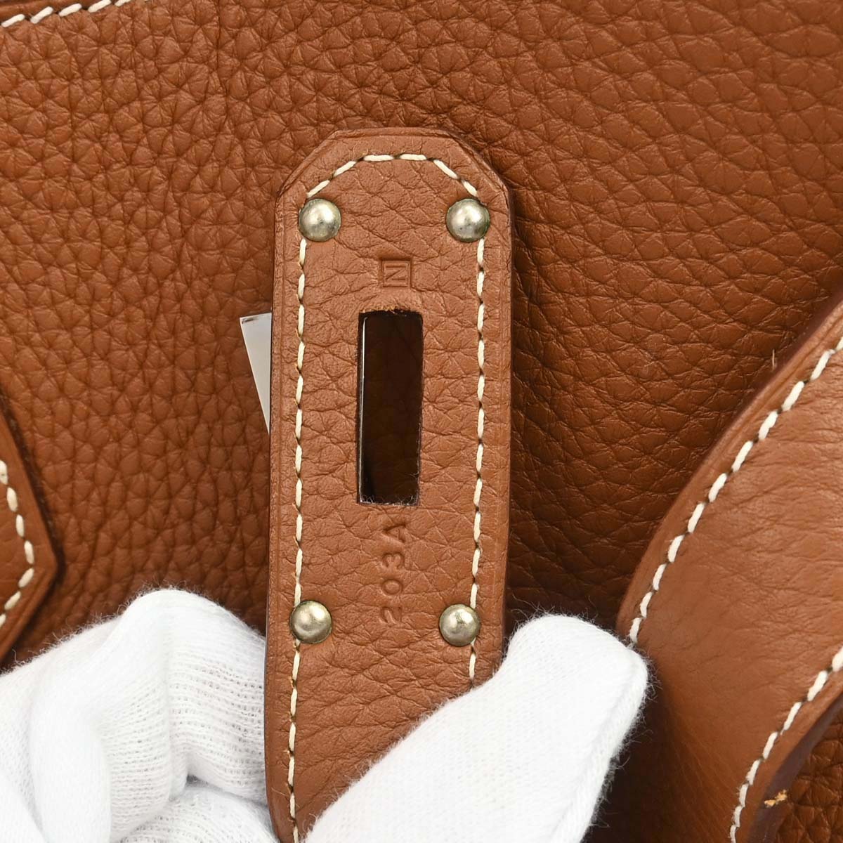 Hermes Gold Togo JPG Shoulder Birkin Handbag