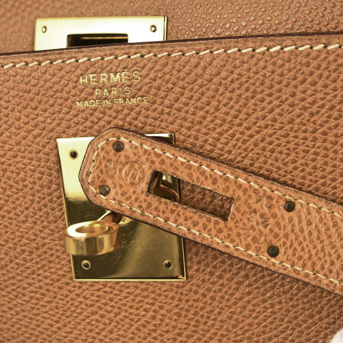 Hermes Natural Courchevel Kelly 32 Sellier 2way Shoulder Handbag