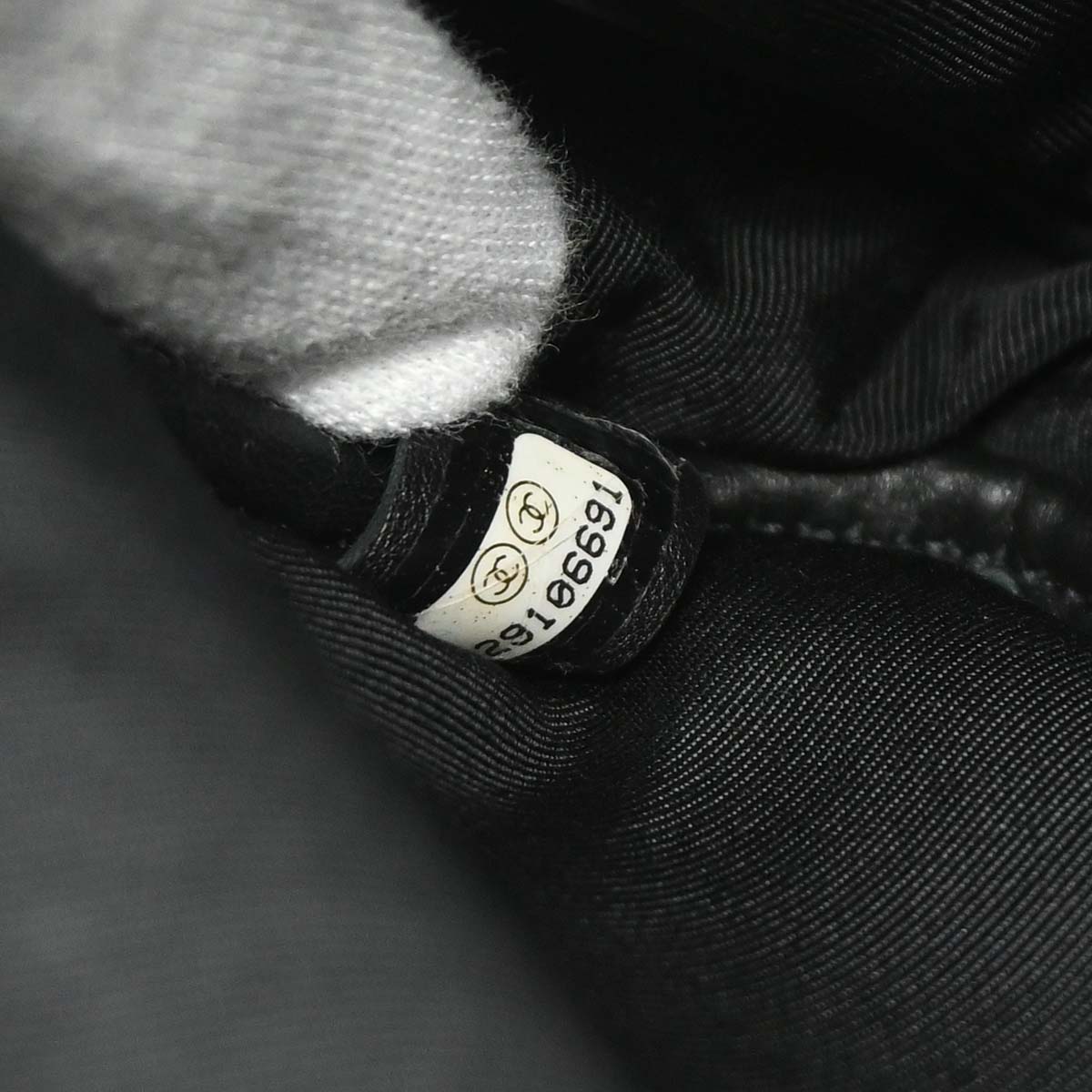 Chanel Black Perforated Lambskin Ultra Pocket Camera Bag