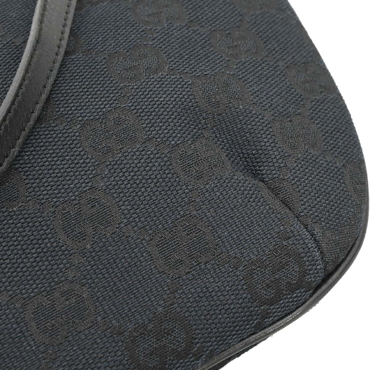 Gucci Black Canvas GG Handbag