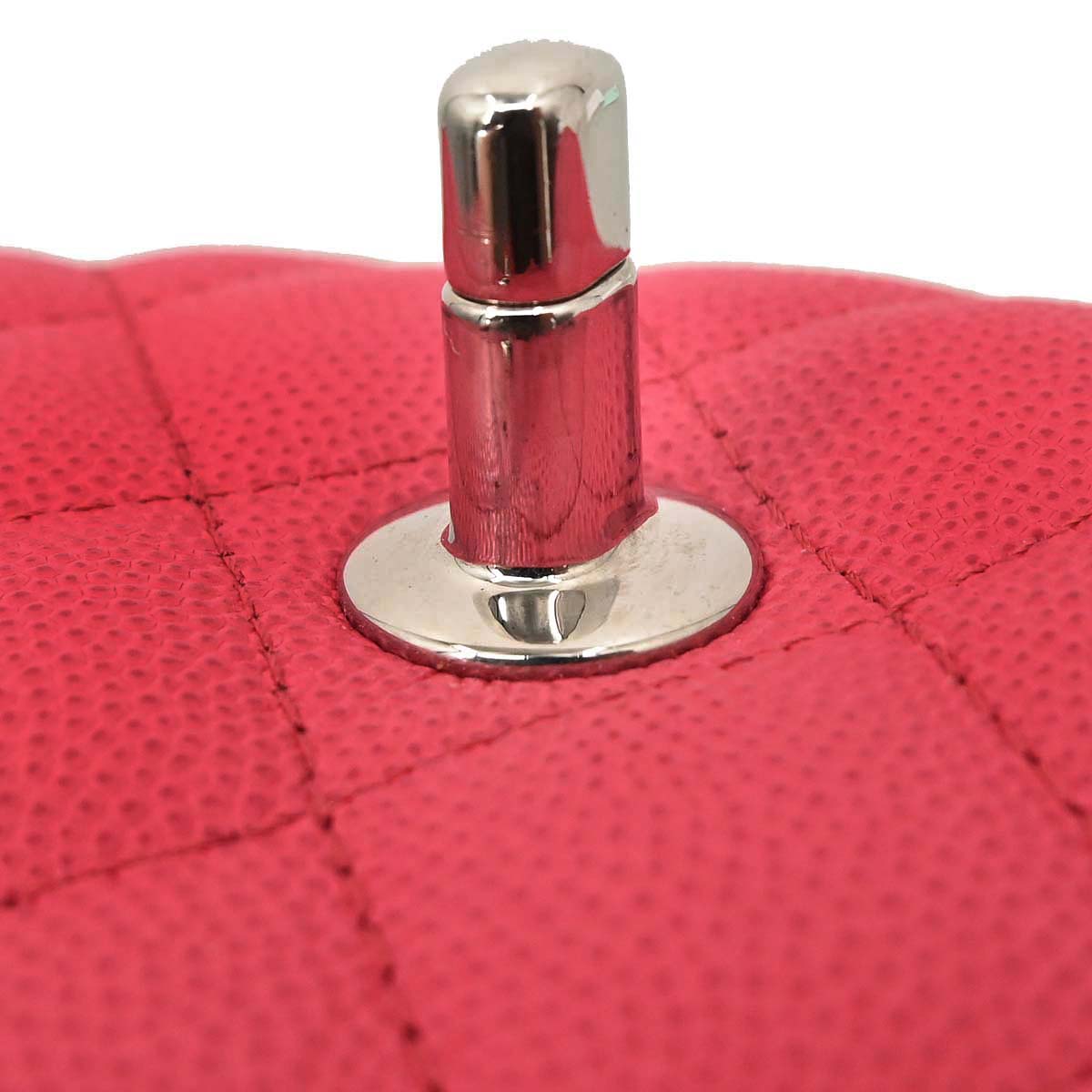 Chanel Red Caviar Skin Medium Classic Double Flap Shoulder Bag