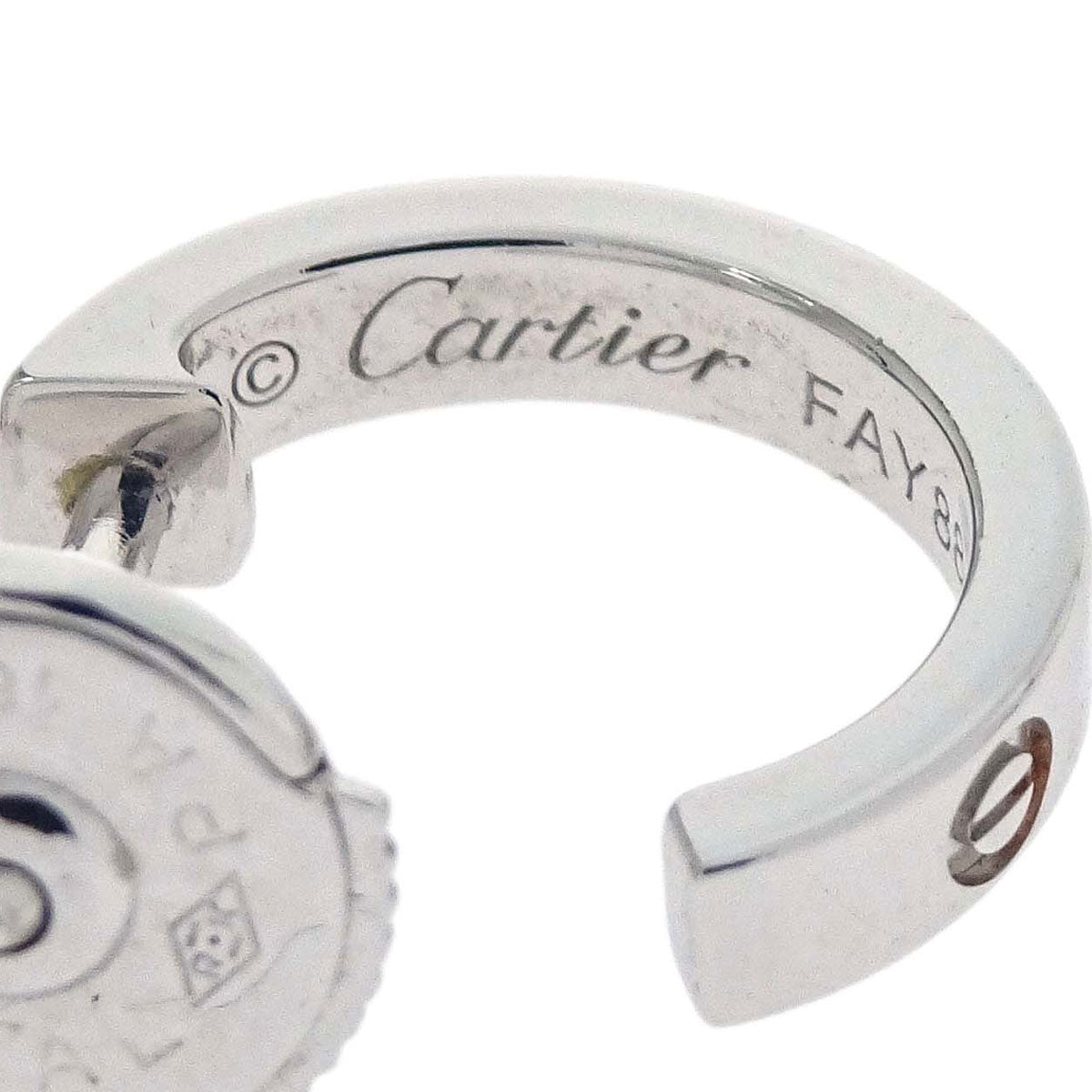 Cartier Pierced Earrings Love Au750 Jewelry