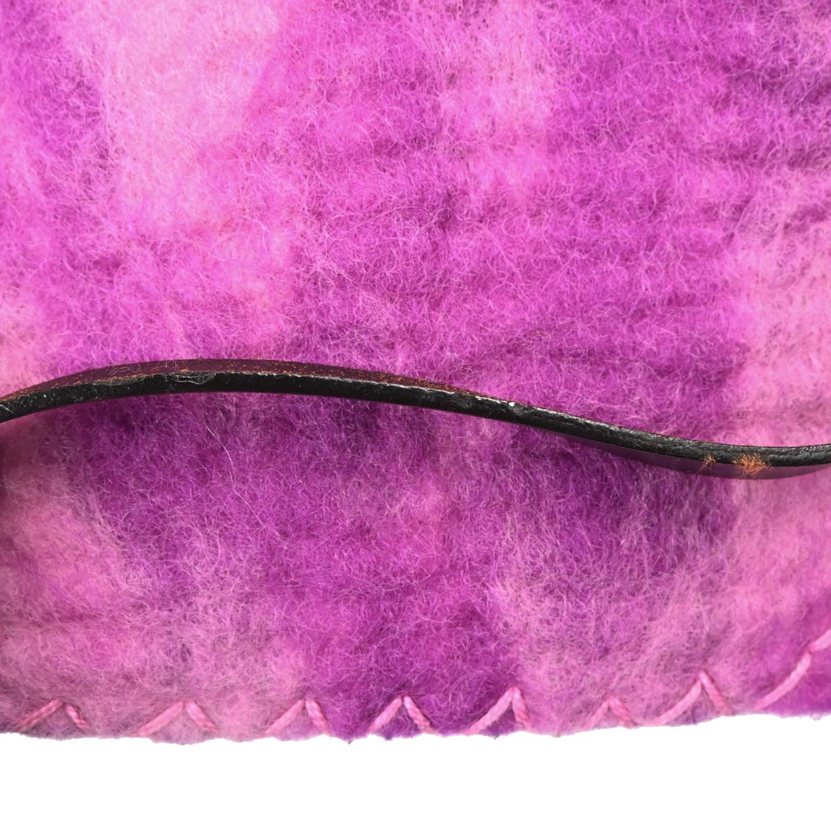 Fendi Purple Felt Patchwork Mamma Baguette Handbag