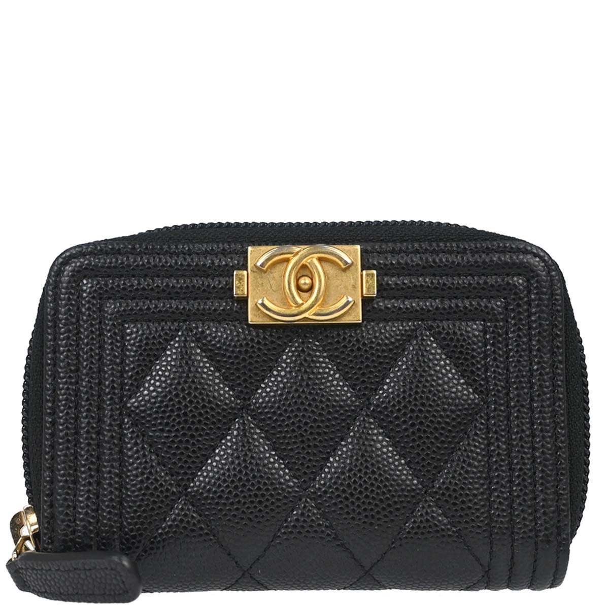 Boy Chanel 2019 Black Caviar Skin Coin Purse Wallet – AMORE 