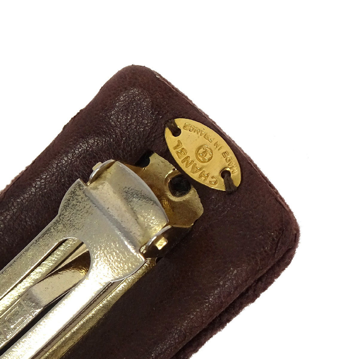 Chanel Brown Velvet Hair Barrette Accessories 61
