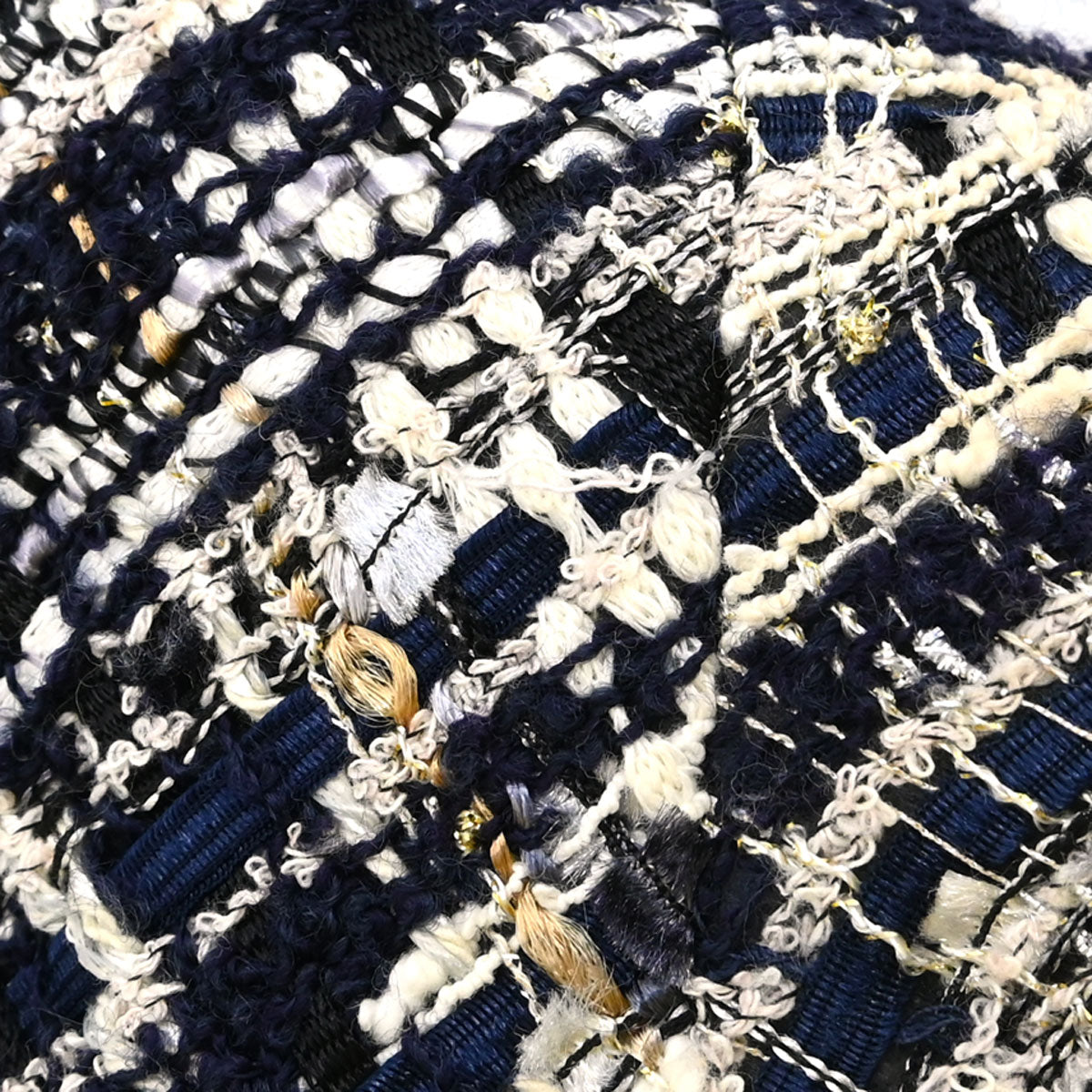 Chanel 2006 Single Breasted Tweed Jacket Navy #42
