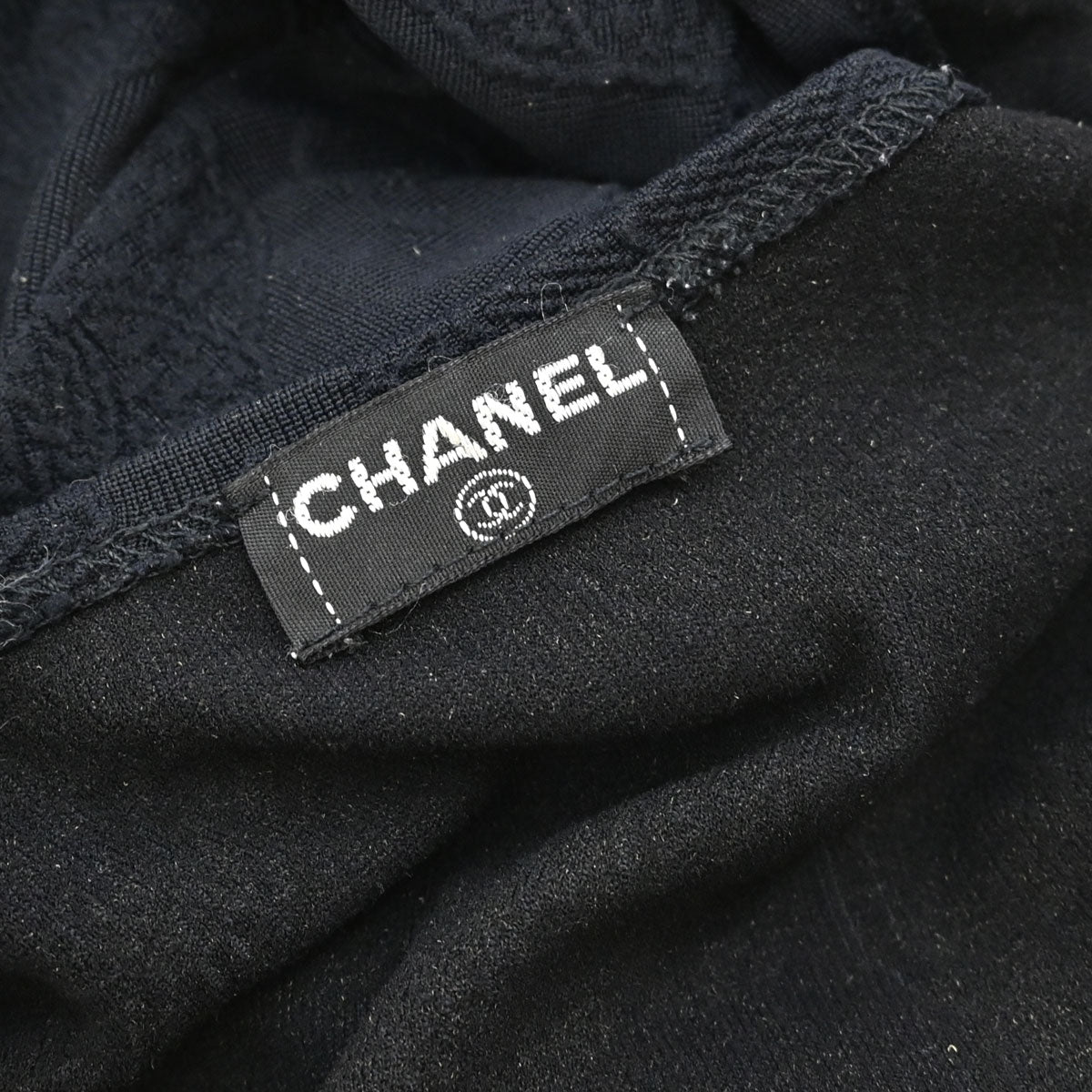 Chanel Camellia Jersey Top Black