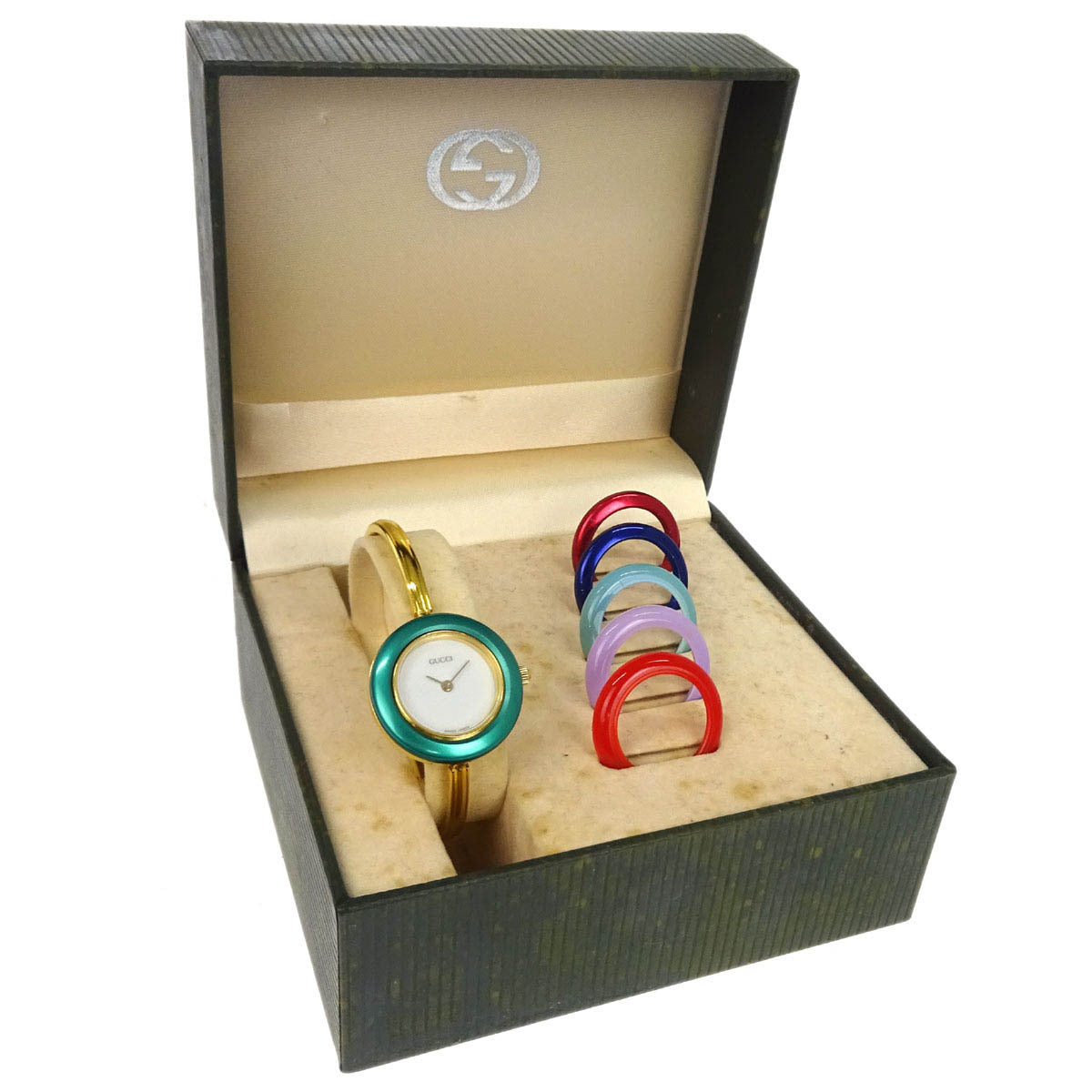 Gucci 11/12.2 Change Bezel Chameleon Quartz Watch SS