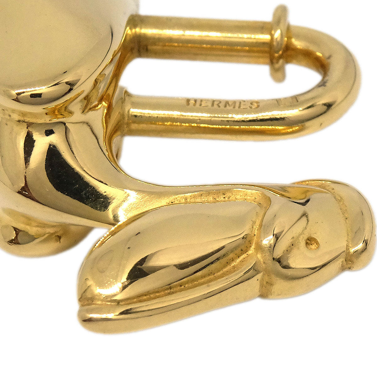 Hermes Pelican Motif 1992 Limited Cadena Padlock Gold Bag Charm
