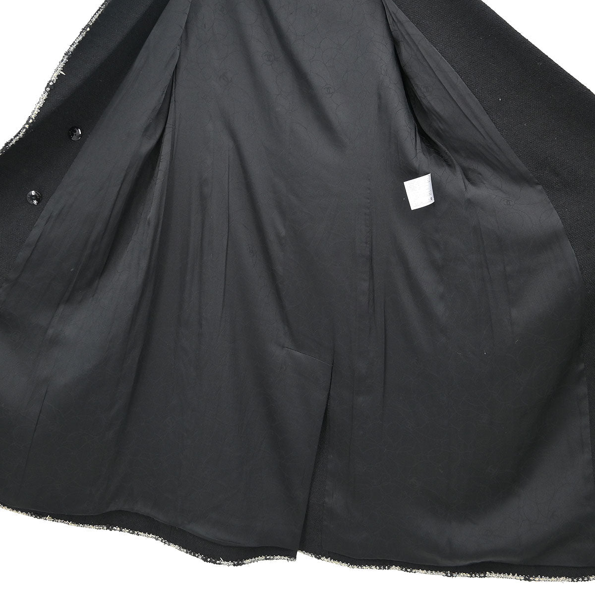 Chanel 2005 Black Emblem Double Breasted Coat #38
