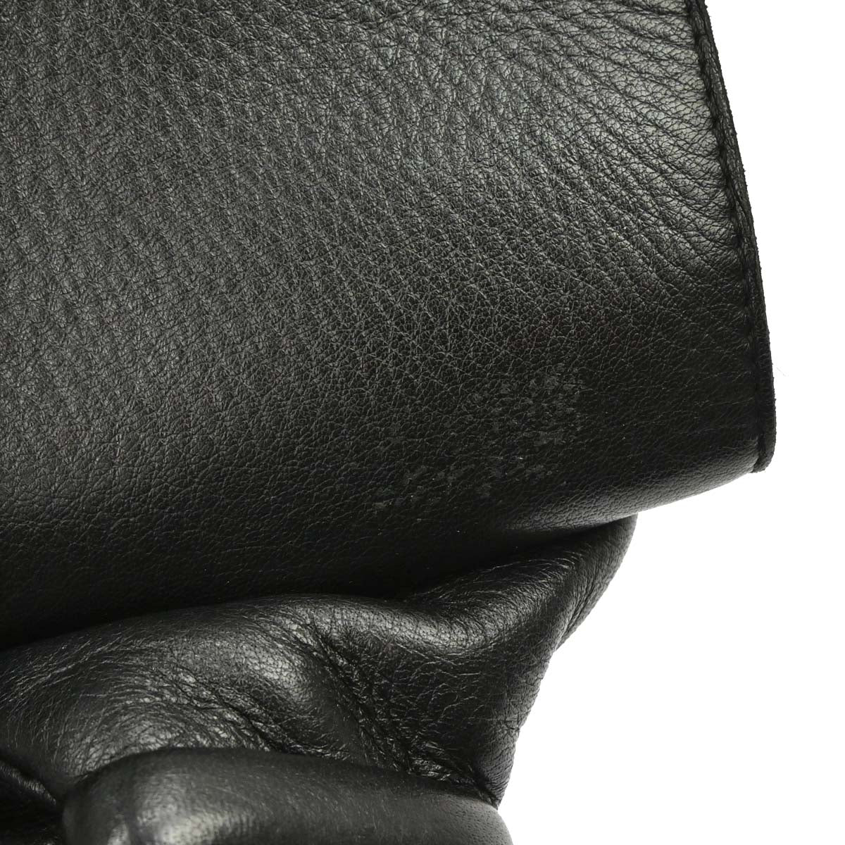 Bottega Veneta Black Leather Intrecciato Handbag