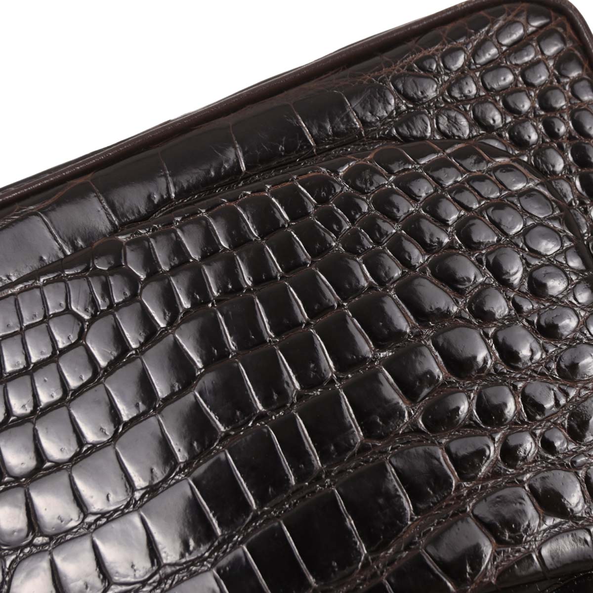 Chanel * 1986-1988 Brown Crocodile Mini Classic Square Flap Shoulder Bag 17