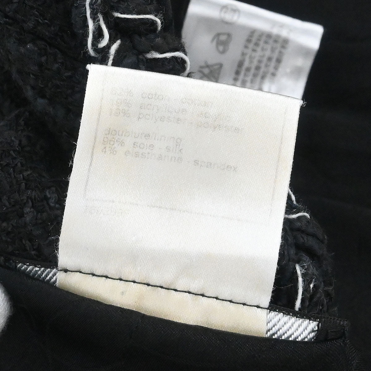 Chanel 2007 Single Breasted Collarless Jacket Black #36