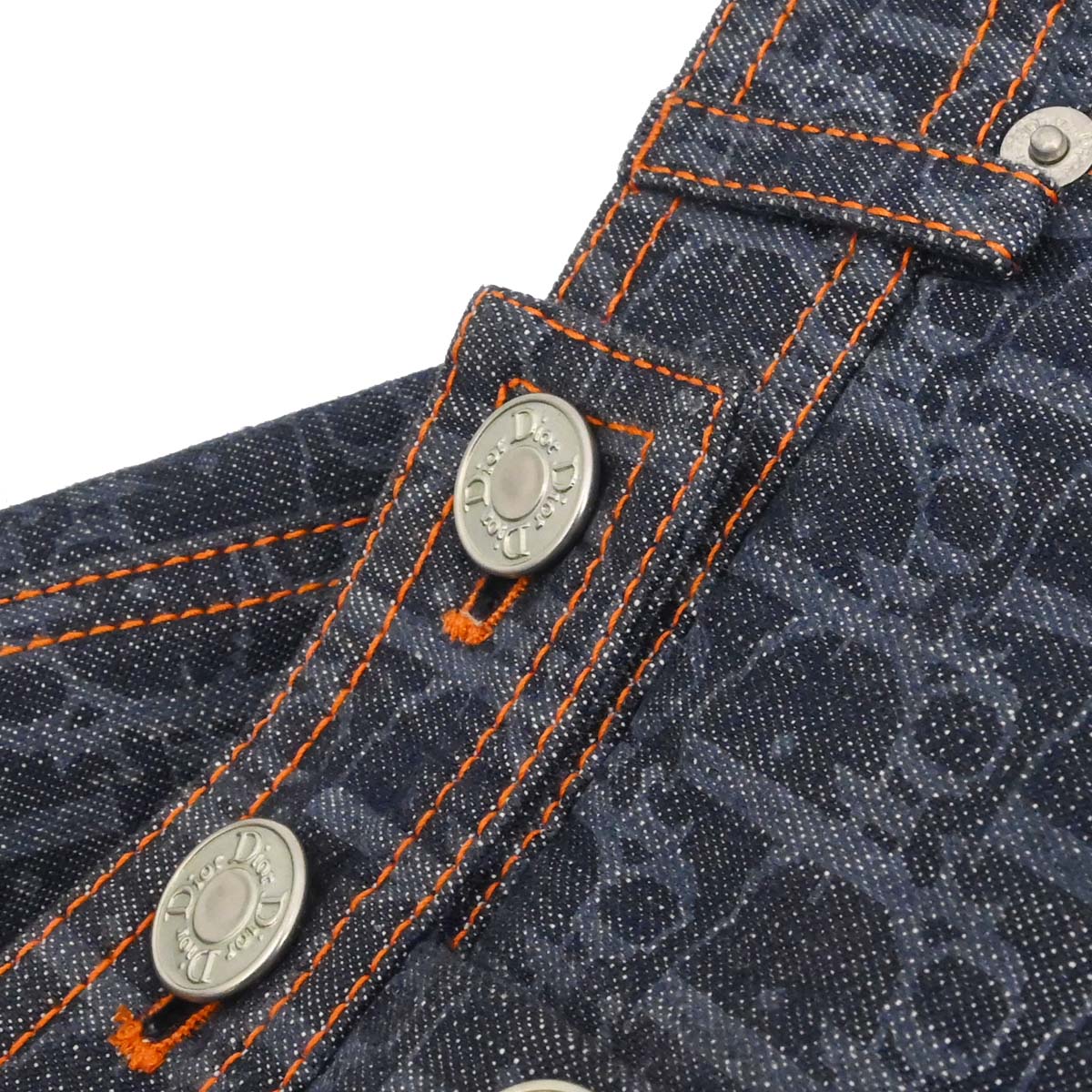 Christian Dior 2006 Denim Skirt Flight Trotter Navy #34