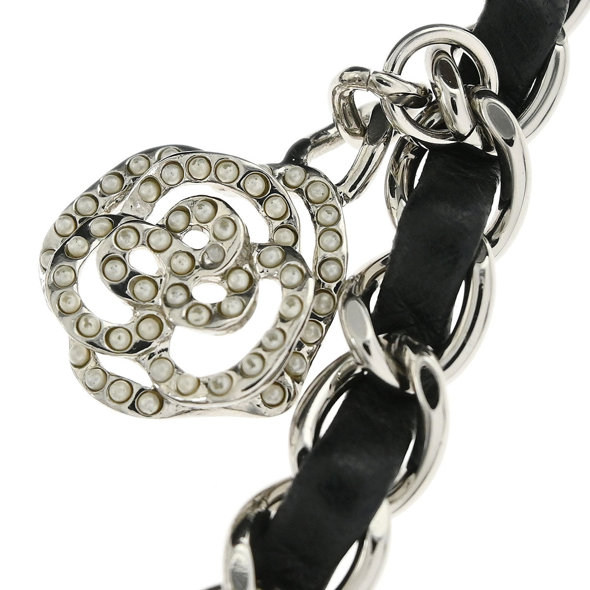 Chanel Black Lambskin Valentine Charm Flap Shoulder Bag
