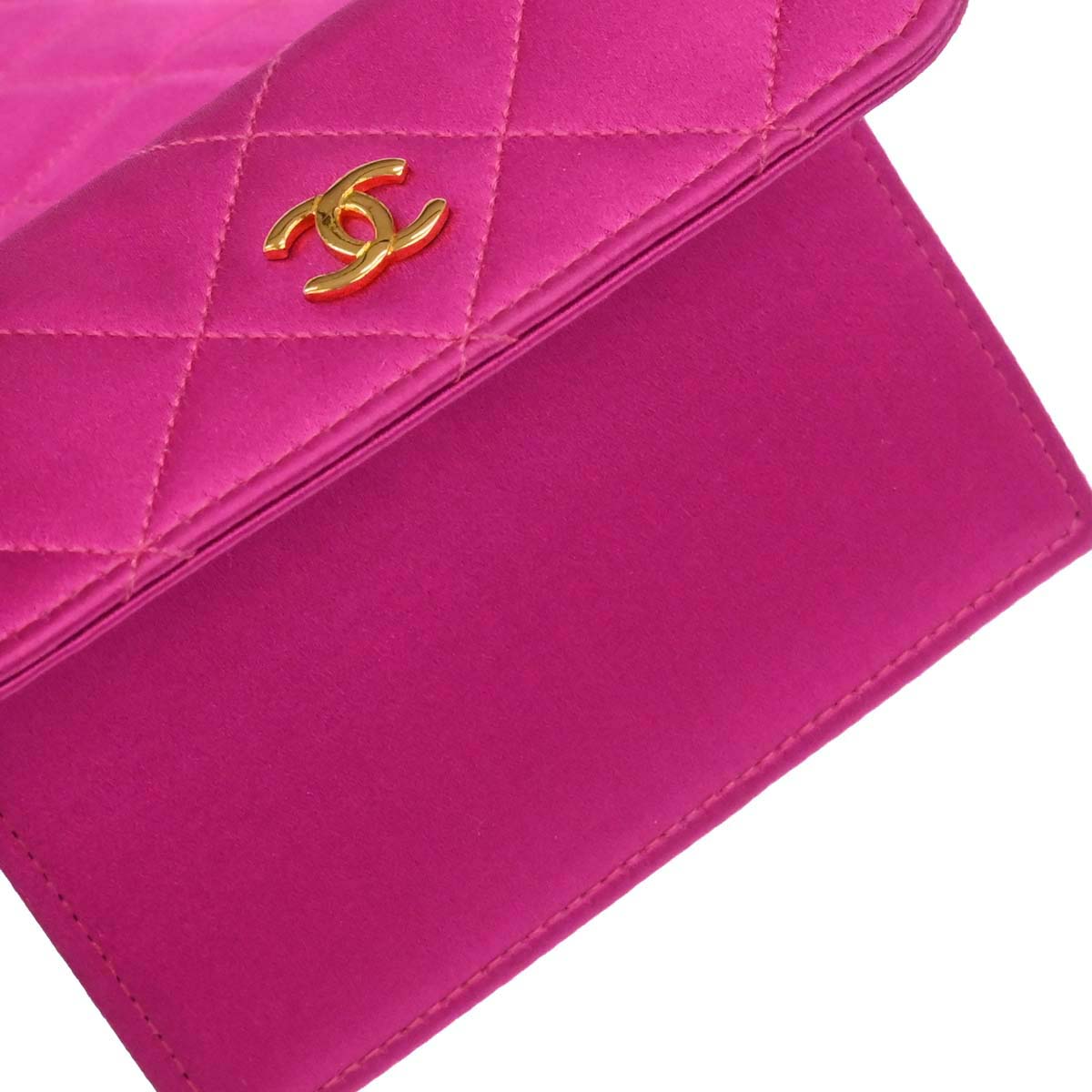 Chanel Pink Satin Shoulder Bag